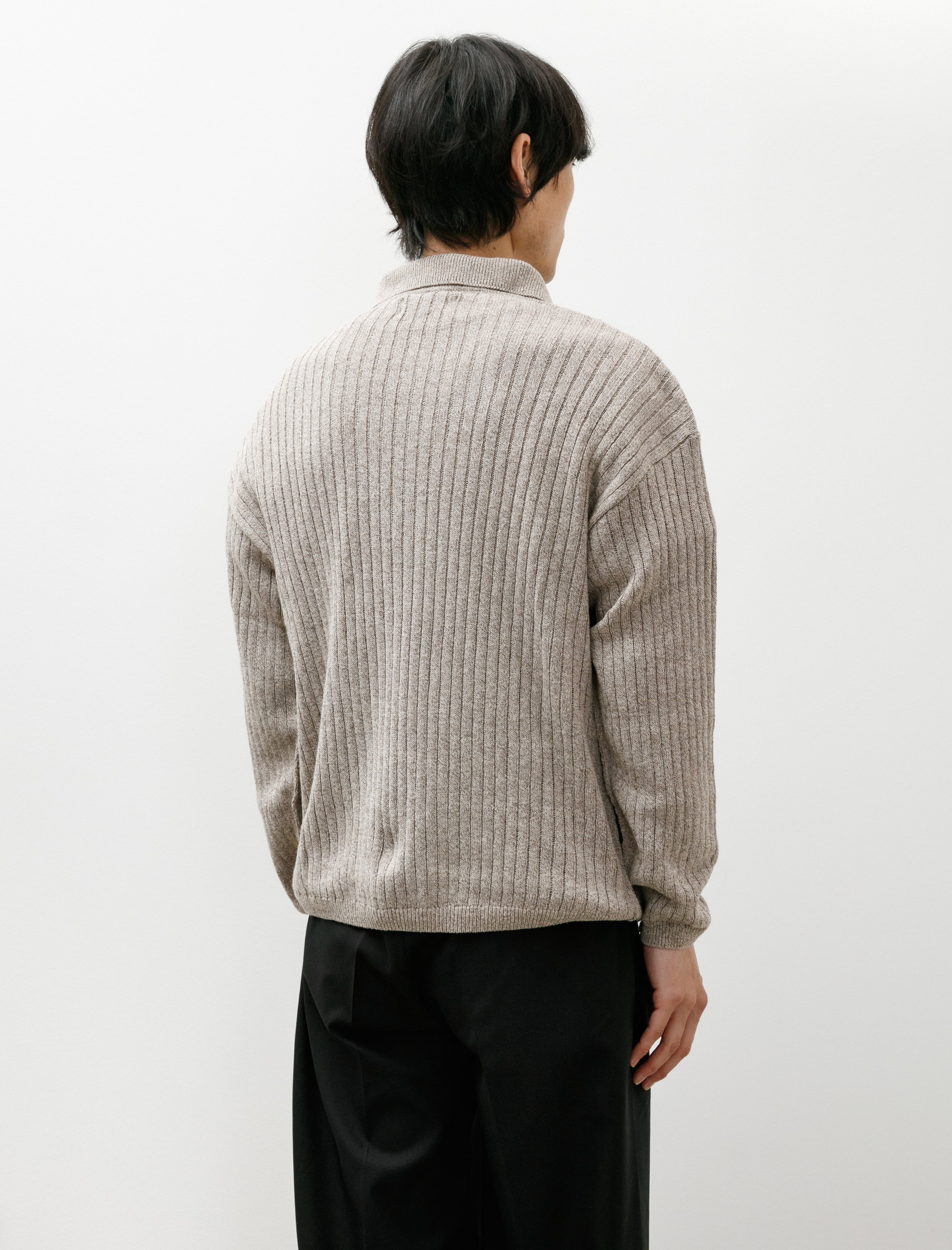 mfpen Digit Polo Knit Oatmeal Grains