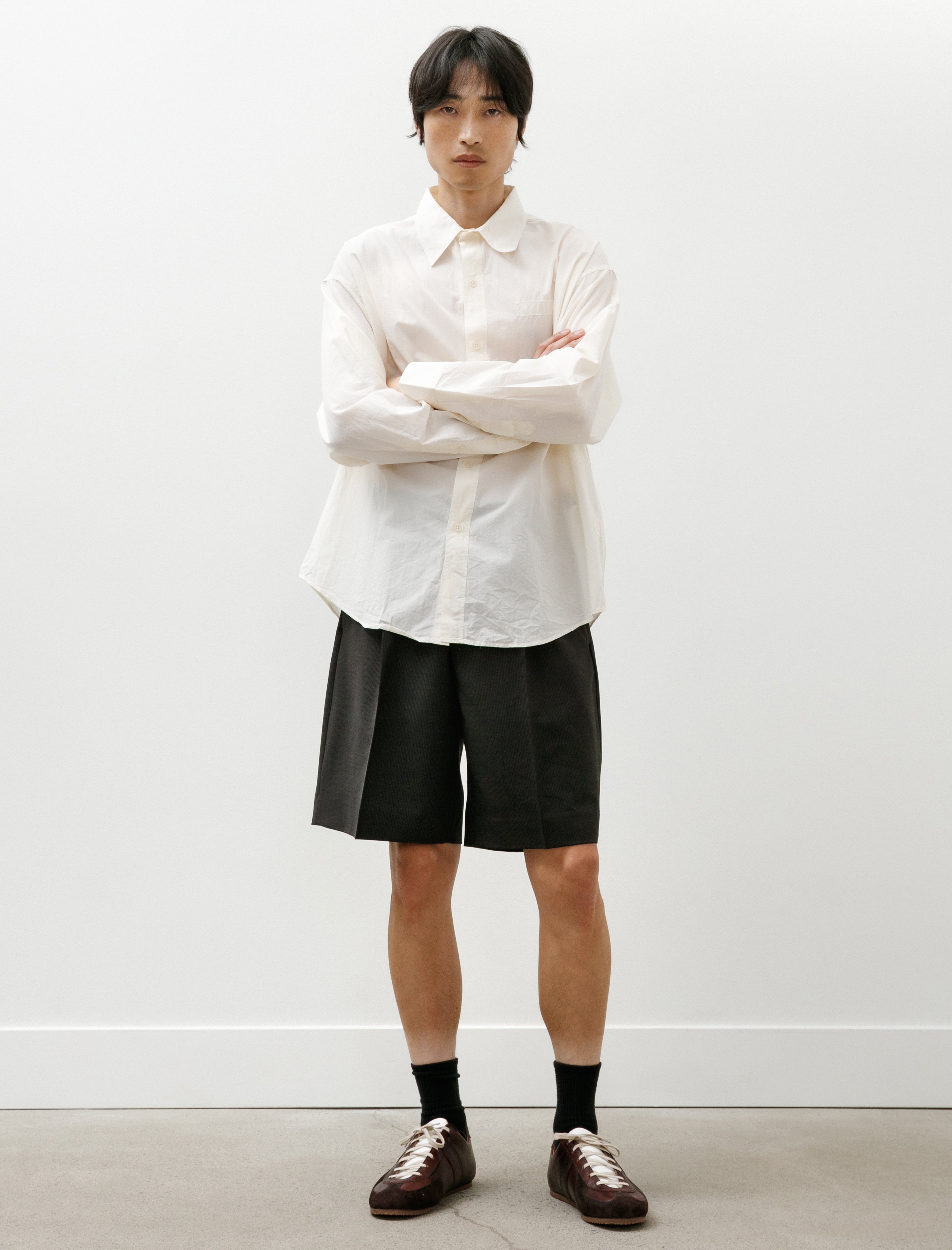 mfpen Essay Shirt Off White Micro Check