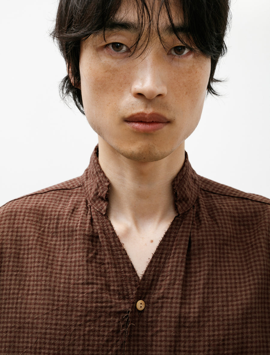 Cut Off Collar Shirt Check - Image 4