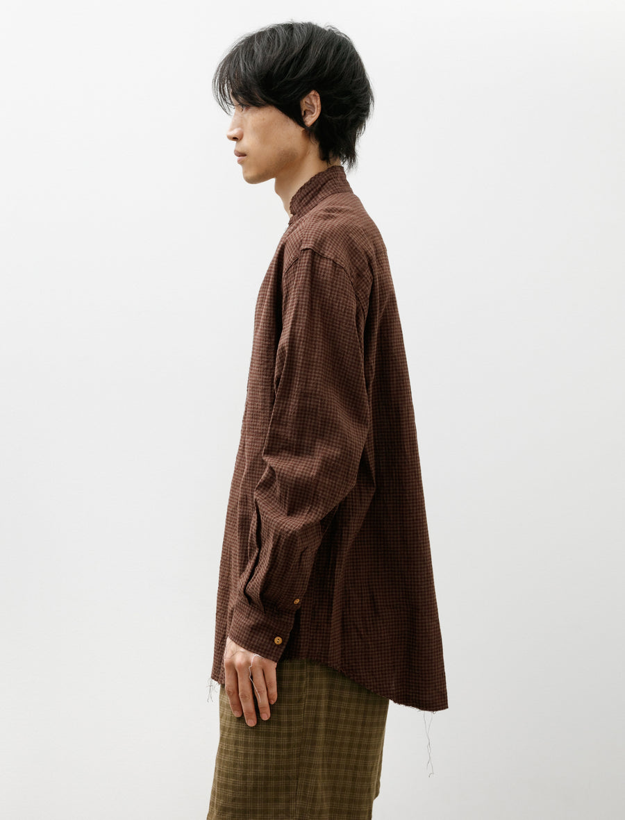 Cut Off Collar Shirt Check - Image 3