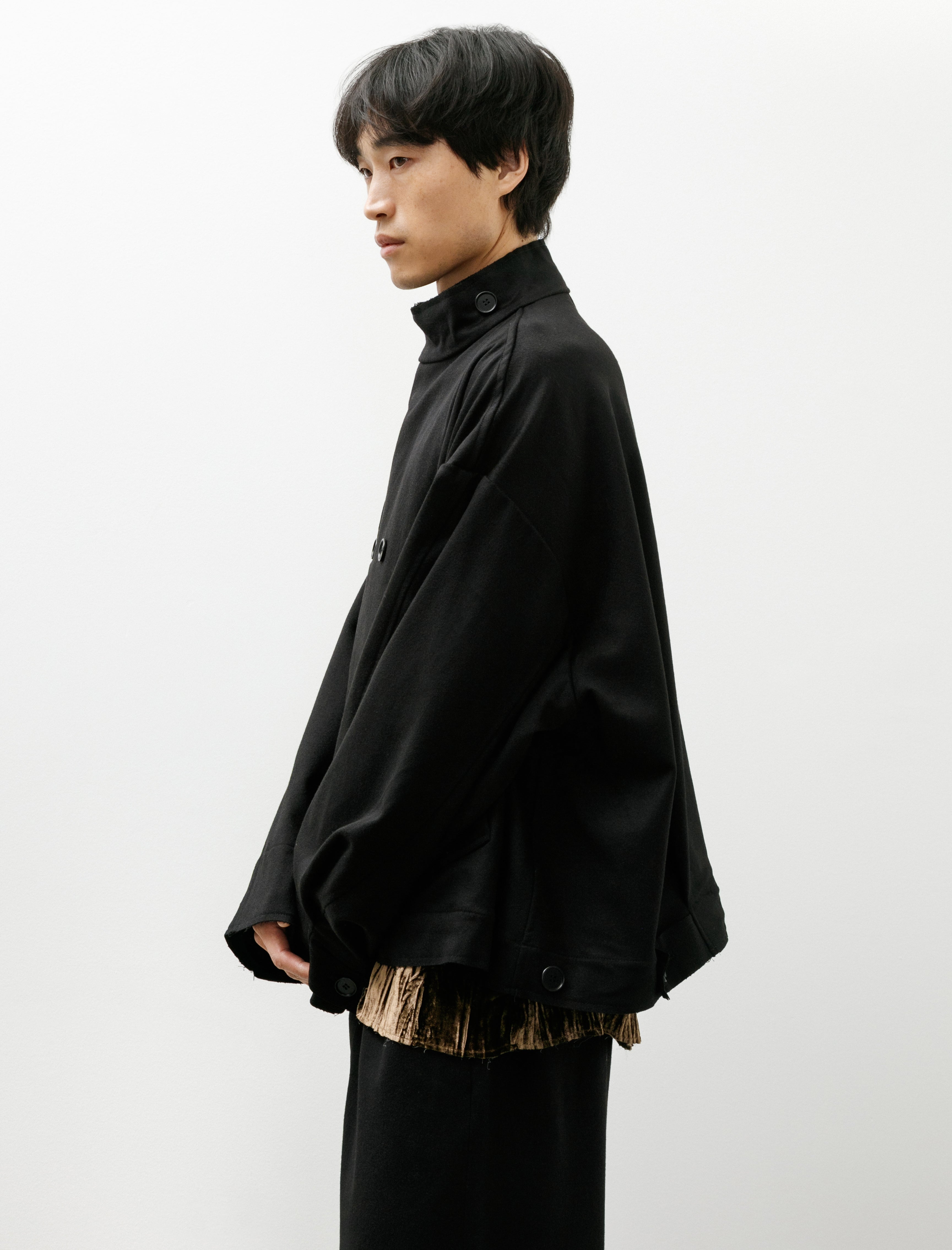 Gabriela Coll No.286 Cropped Oversized Jacket Black