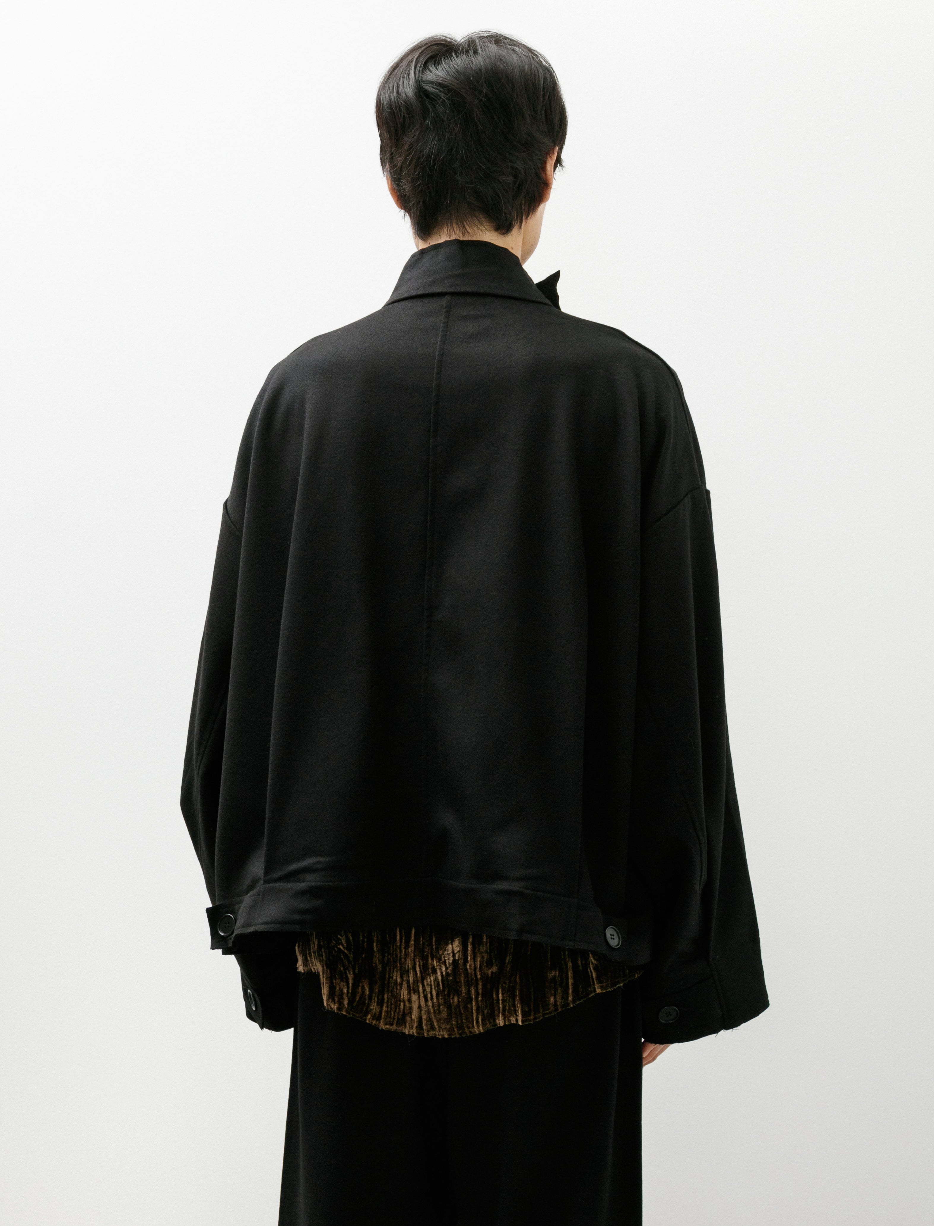 Gabriela Coll No.286 Cropped Oversized Jacket Black