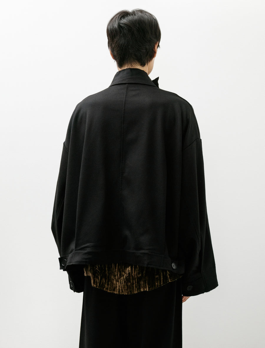 No.286 Cropped Oversized Jacket Black - Image 4