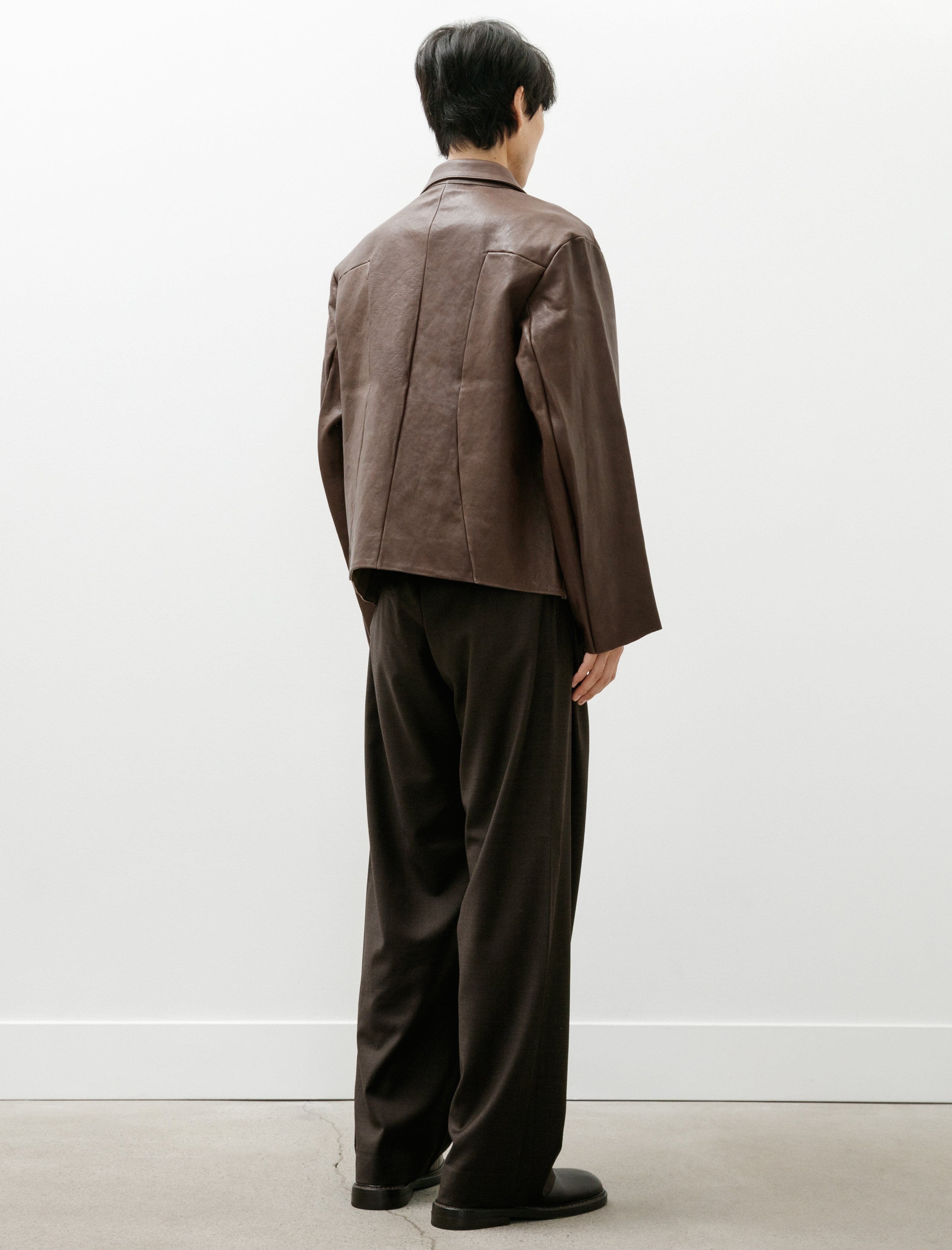 Gabriela Coll No.343 Fine Wool Pleated Trousers Brown