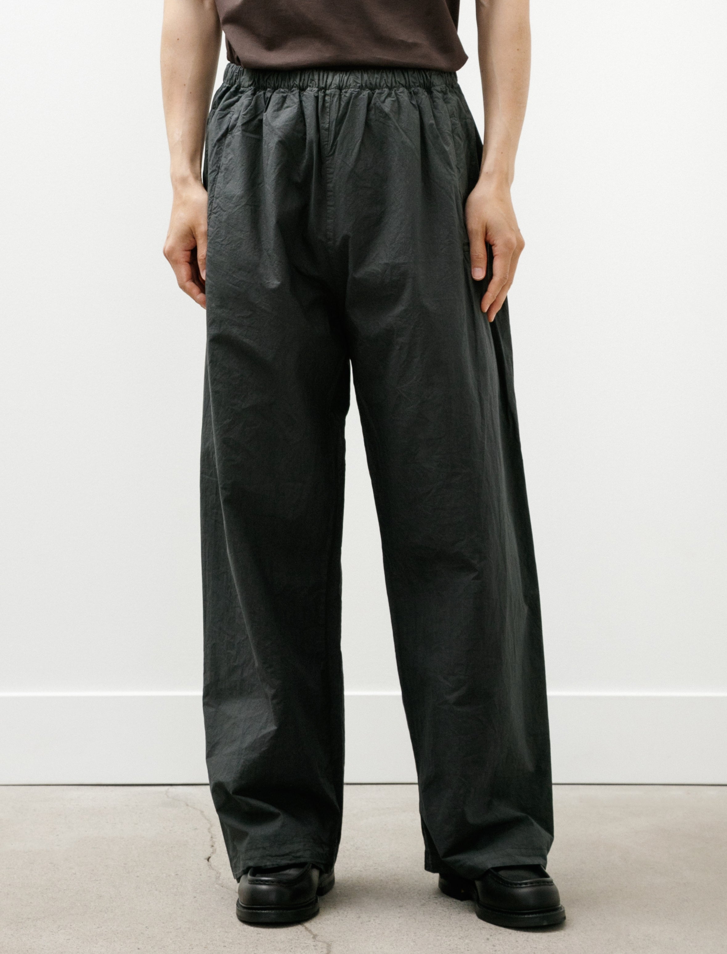 Gabriela Coll No.287 Poplin Double Flap Pocket Trousers Black