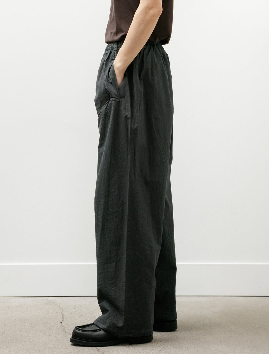 No.287 Poplin Double Flap Pocket Trousers Black - Image 6