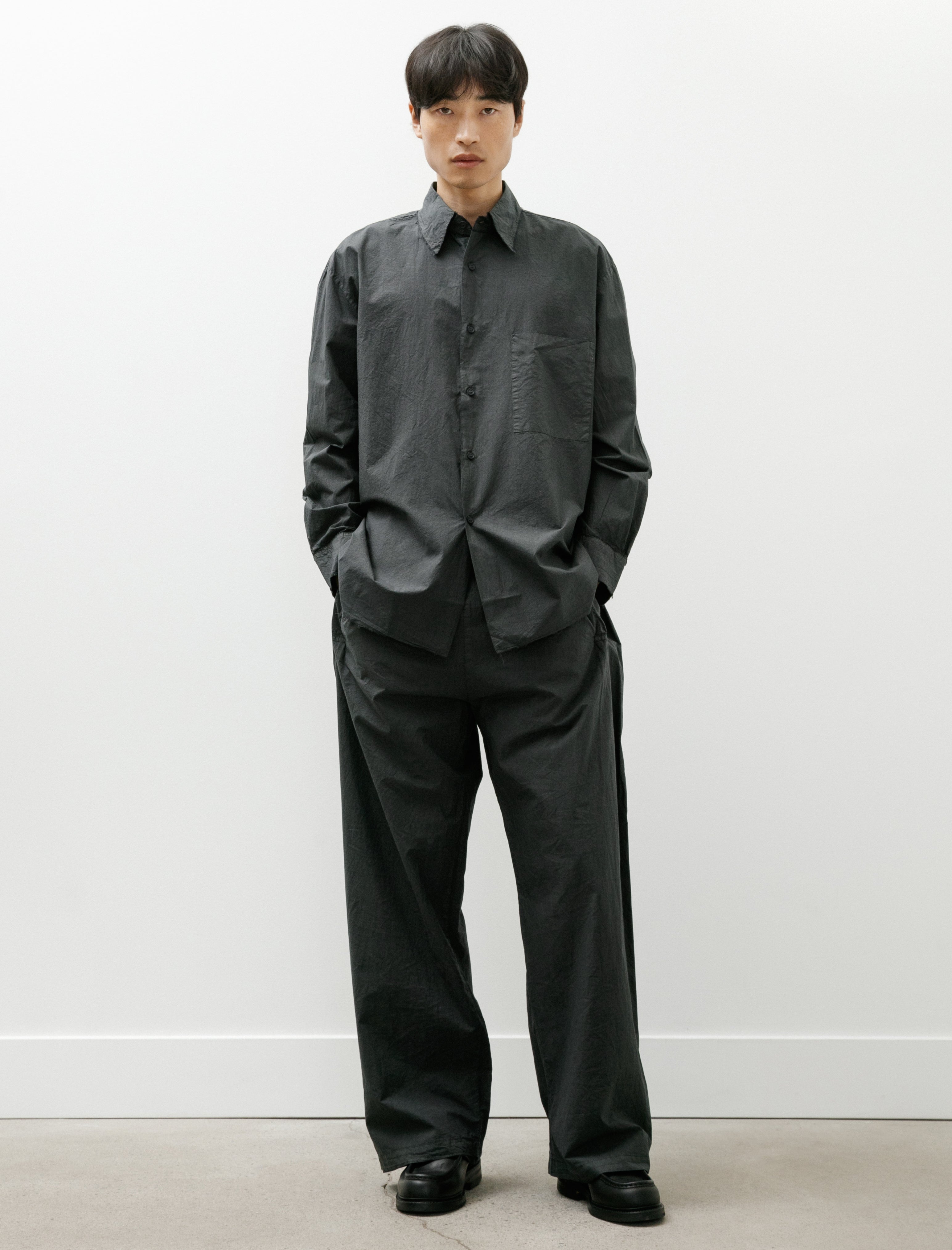 Gabriela Coll No.328 Poplin Oversized Shirt Black