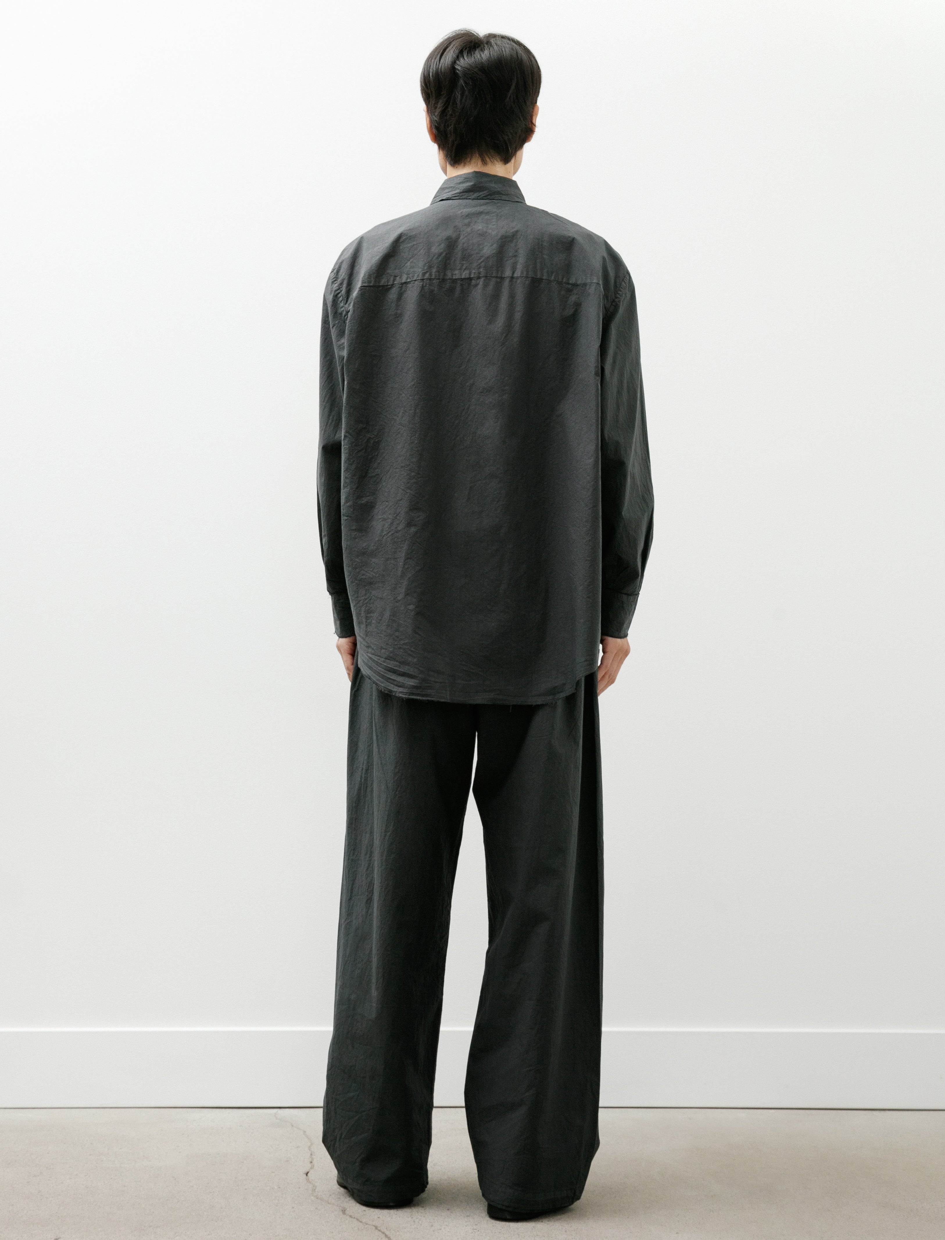 Gabriela Coll No.287 Poplin Double Flap Pocket Trousers Black