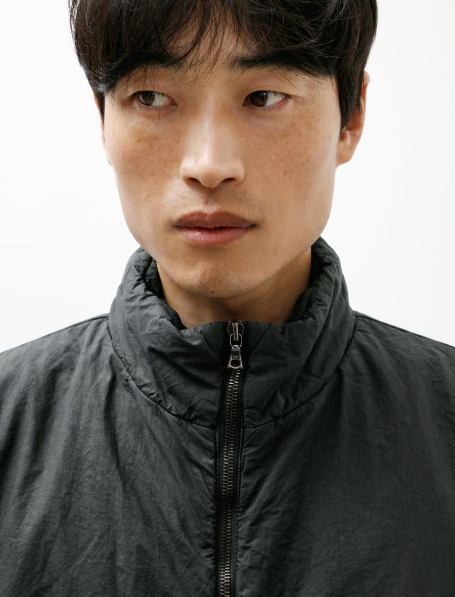 No.340 Poplin Padded Jacket Black - Image 5