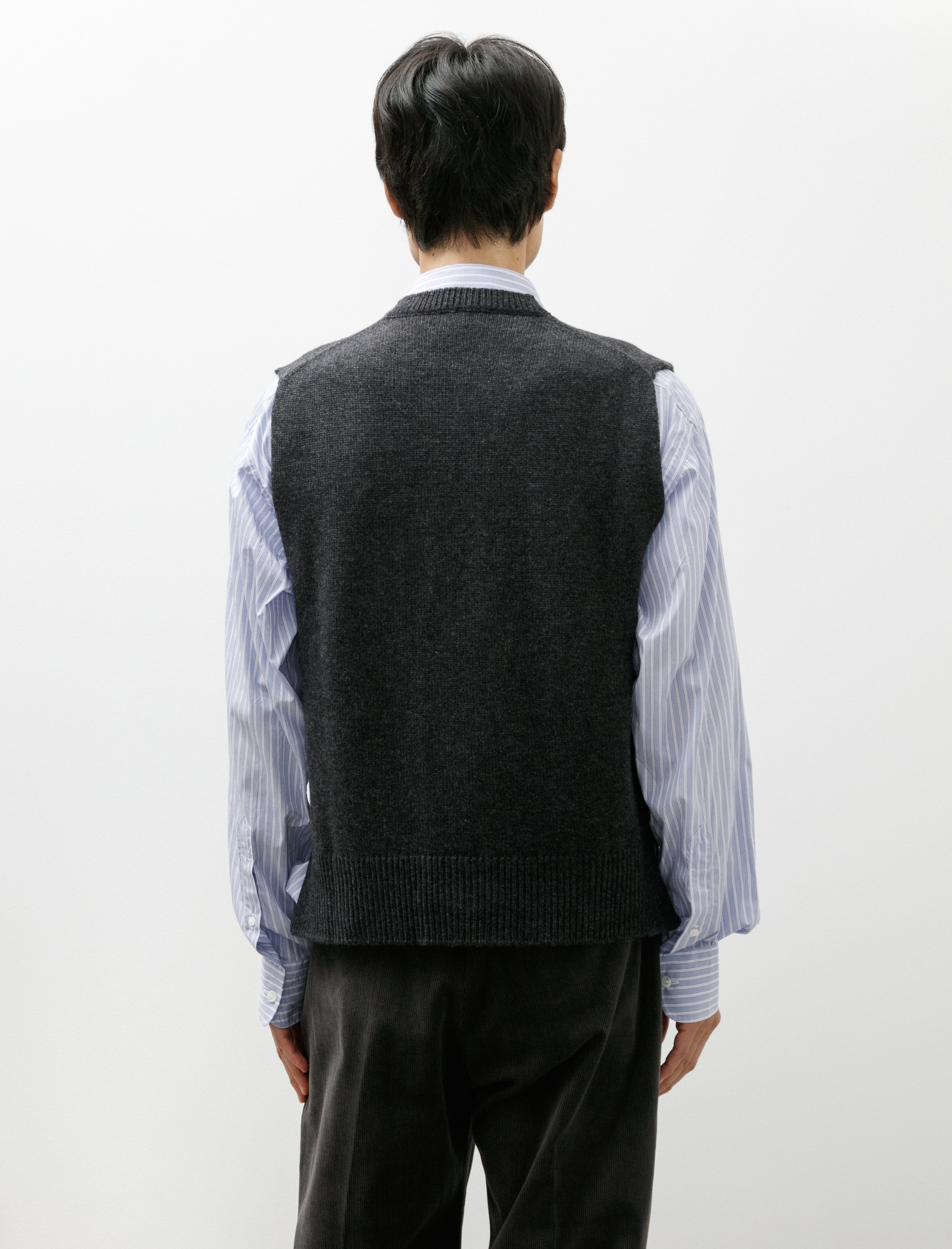 Salon C. Lundman Zip Gilet Wool Cashmere Grey