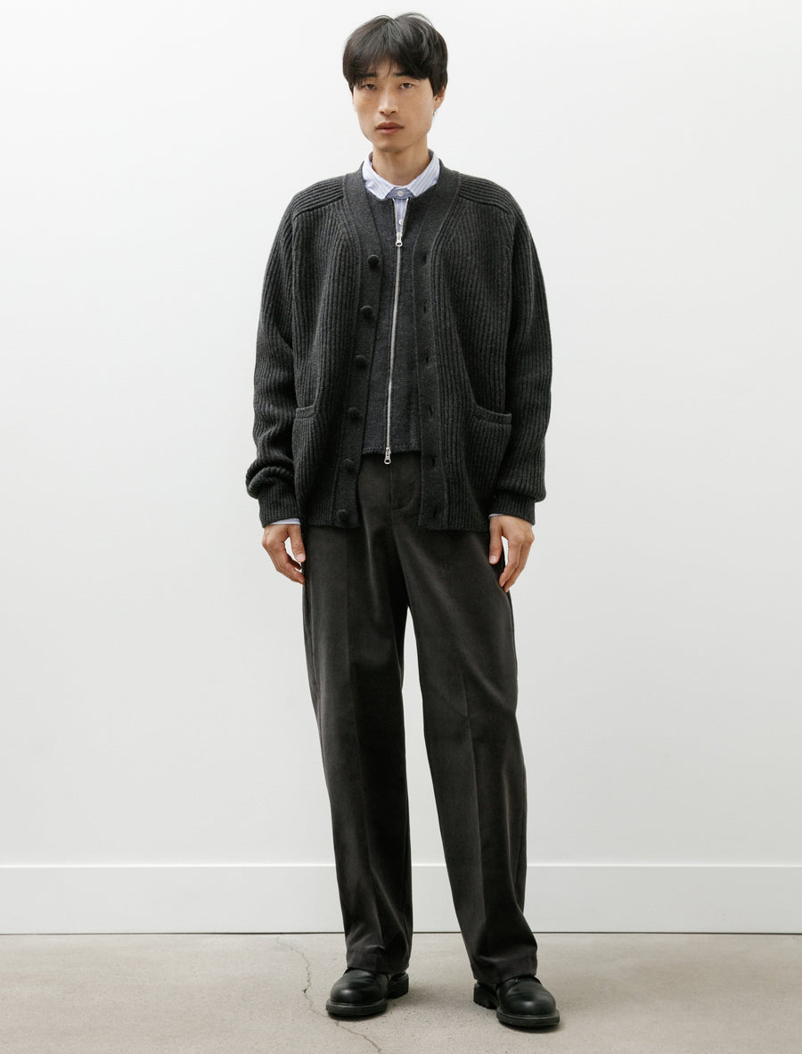 Loose Corduroy Trousers Grey - Image 1