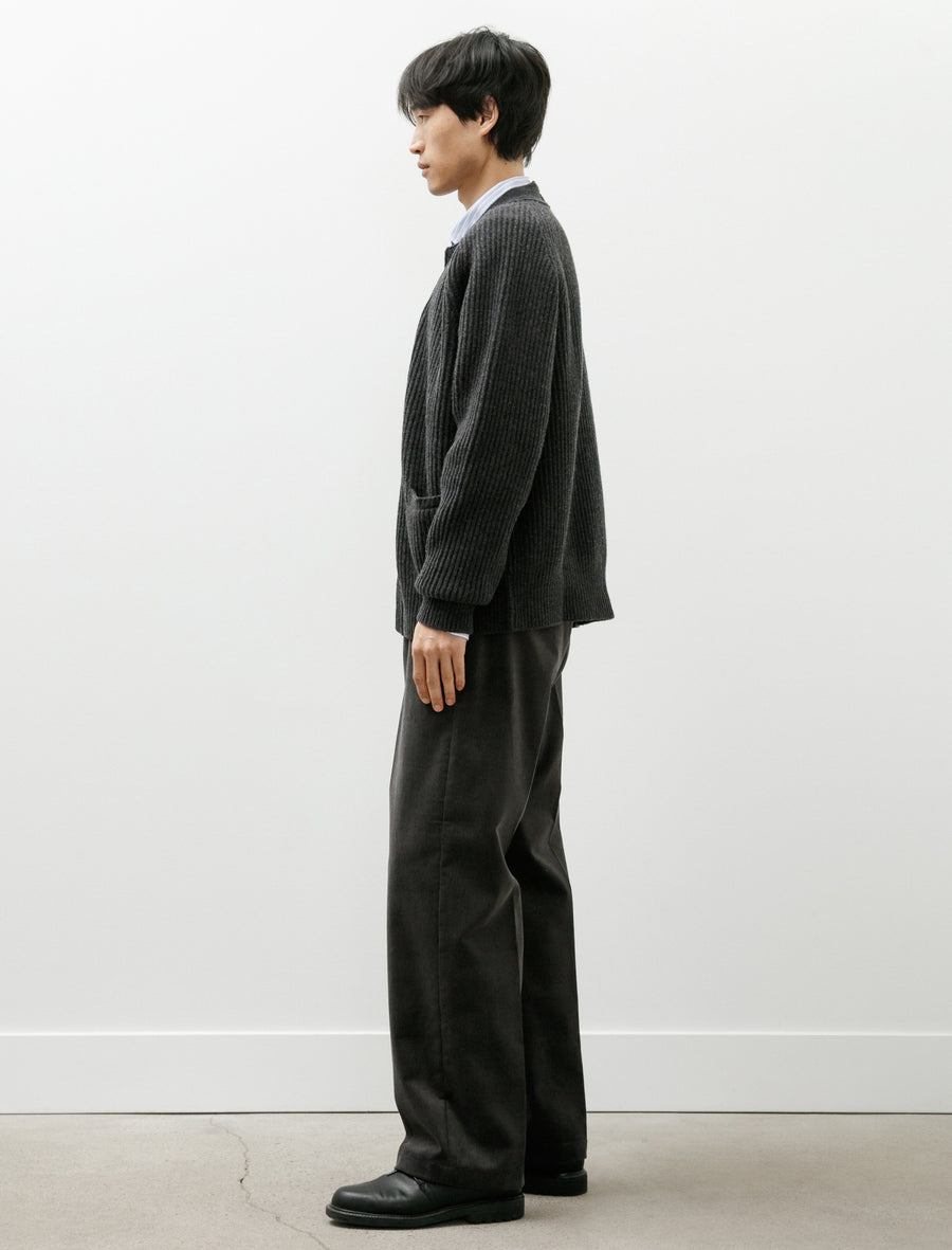 Loose Corduroy Trousers Grey - Image 3