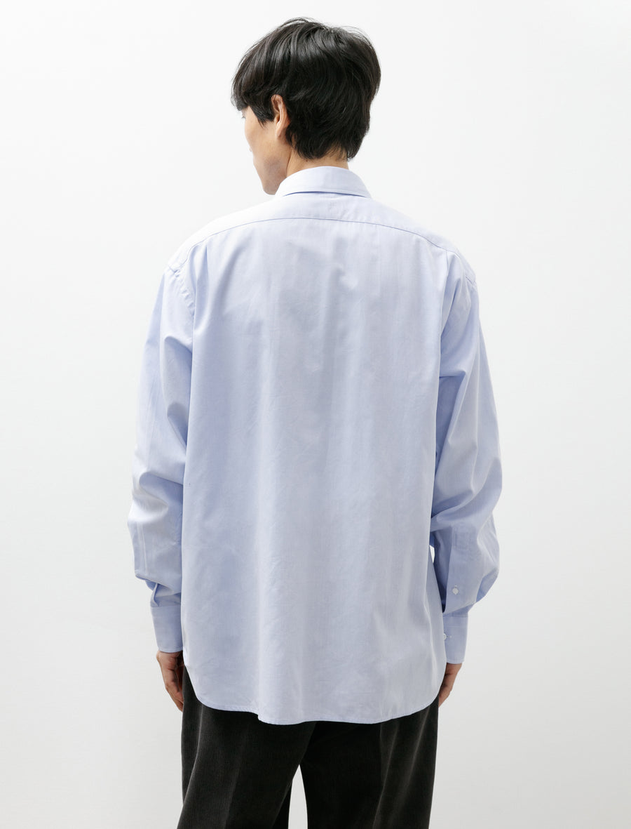 Double Collar Shirt Crisp Blue Cotton - Image 2