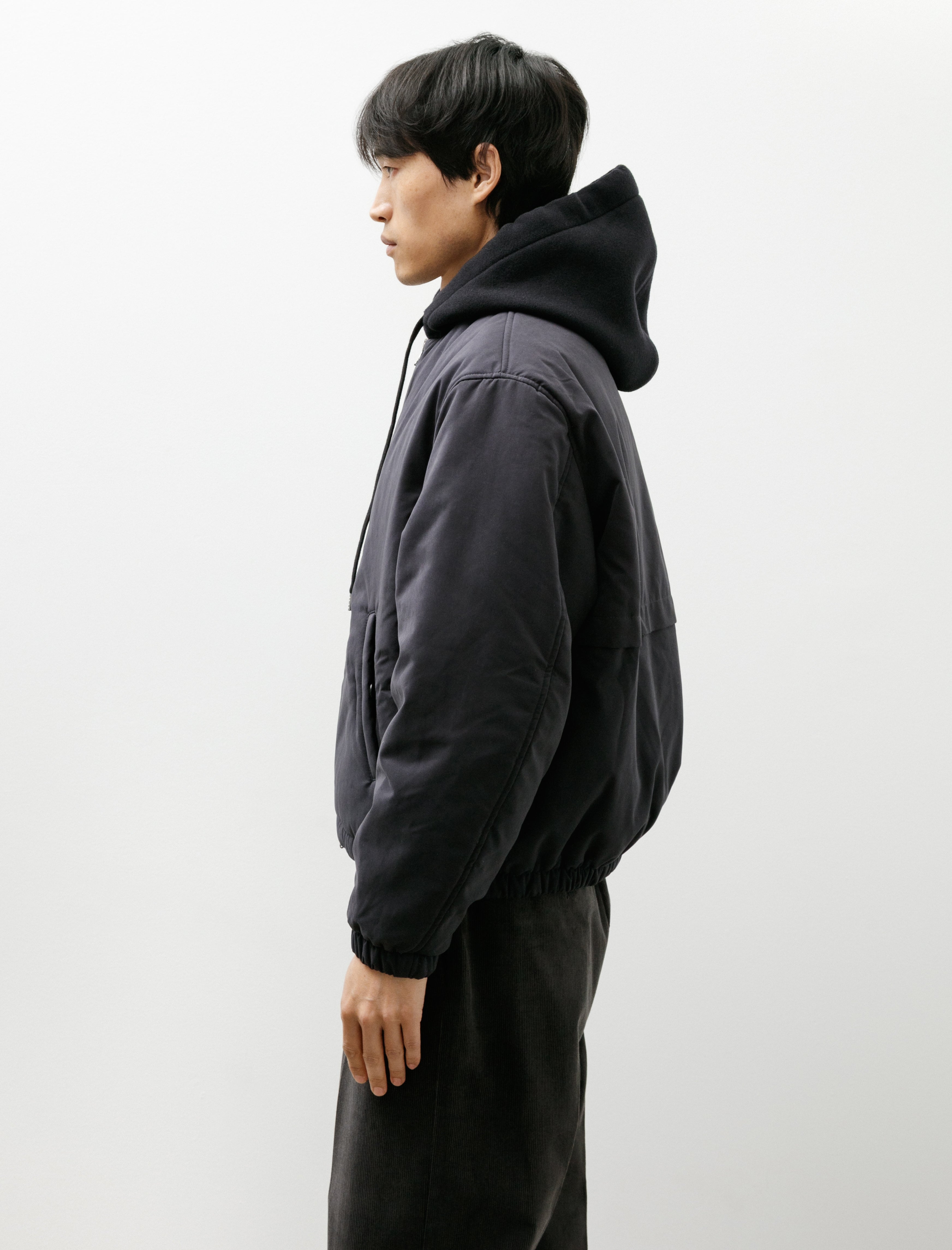 Salon C. Lundman Hooded Bomber Navy