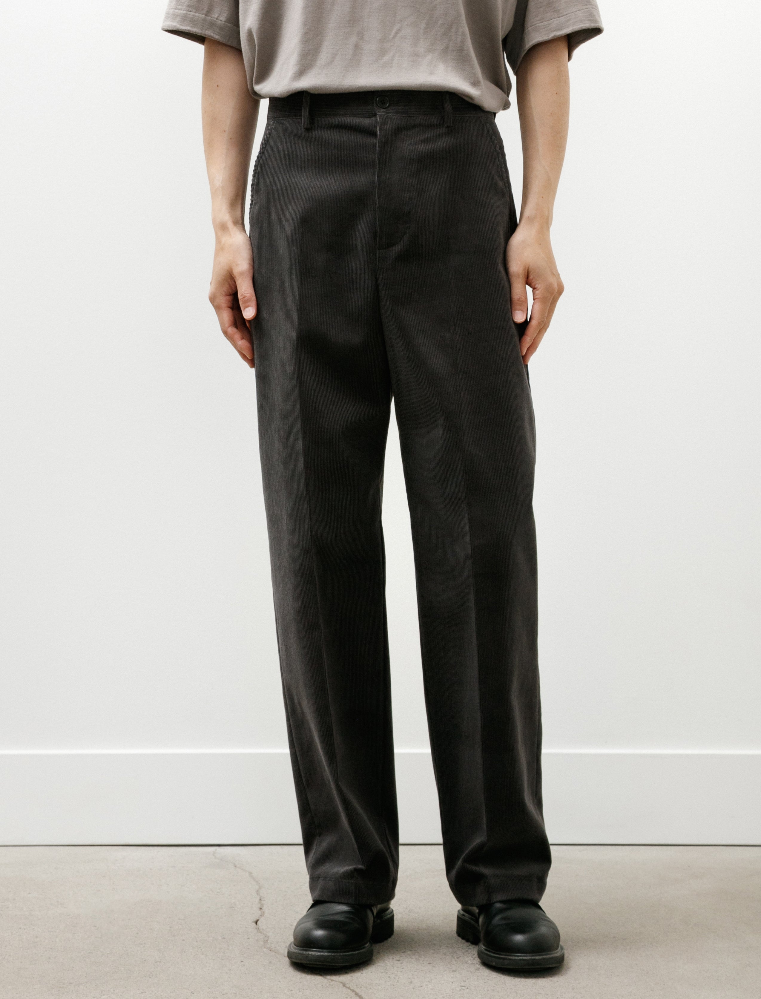 Salon C. Lundman Loose Corduroy Trousers Grey