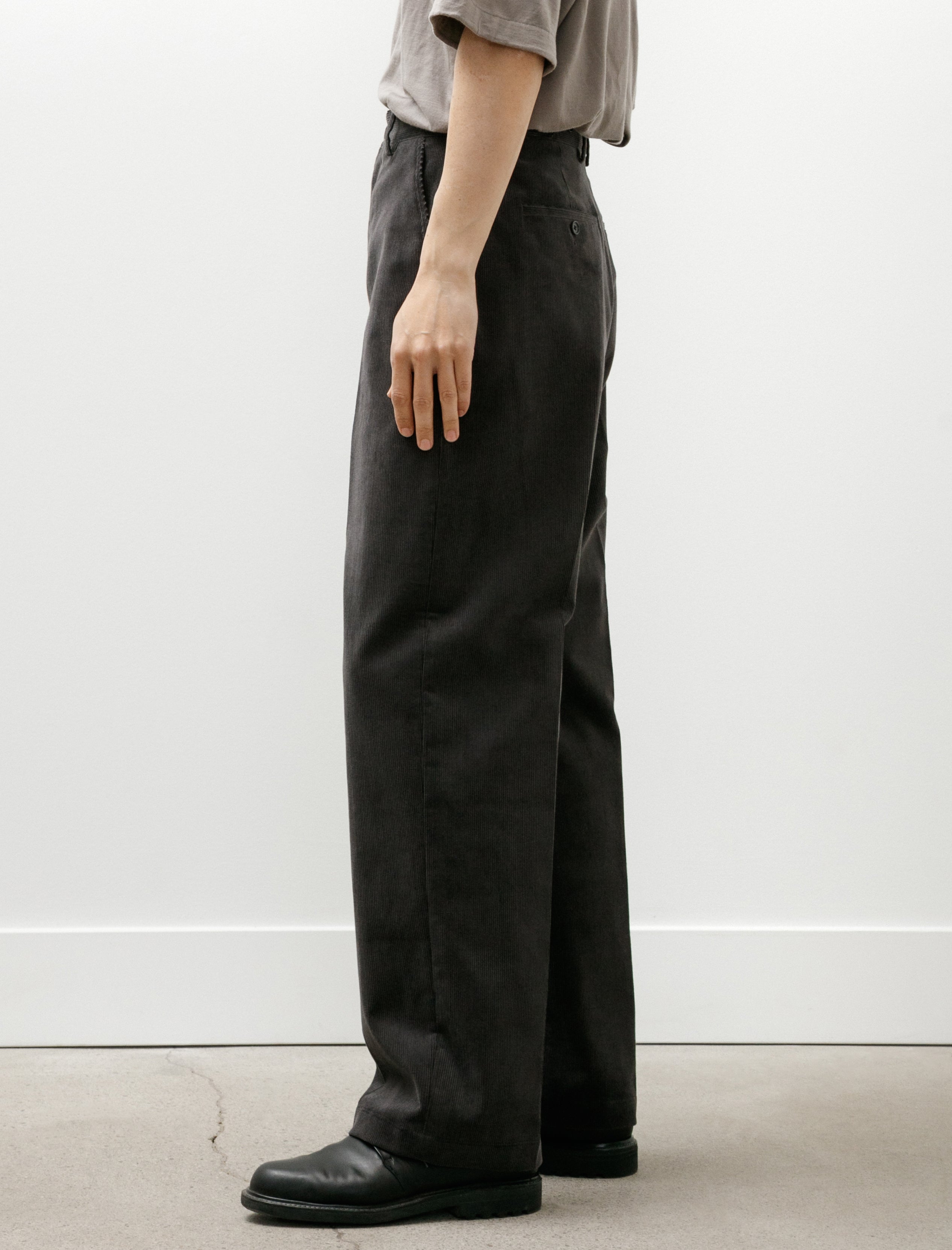 Salon C. Lundman Loose Corduroy Trousers Grey
