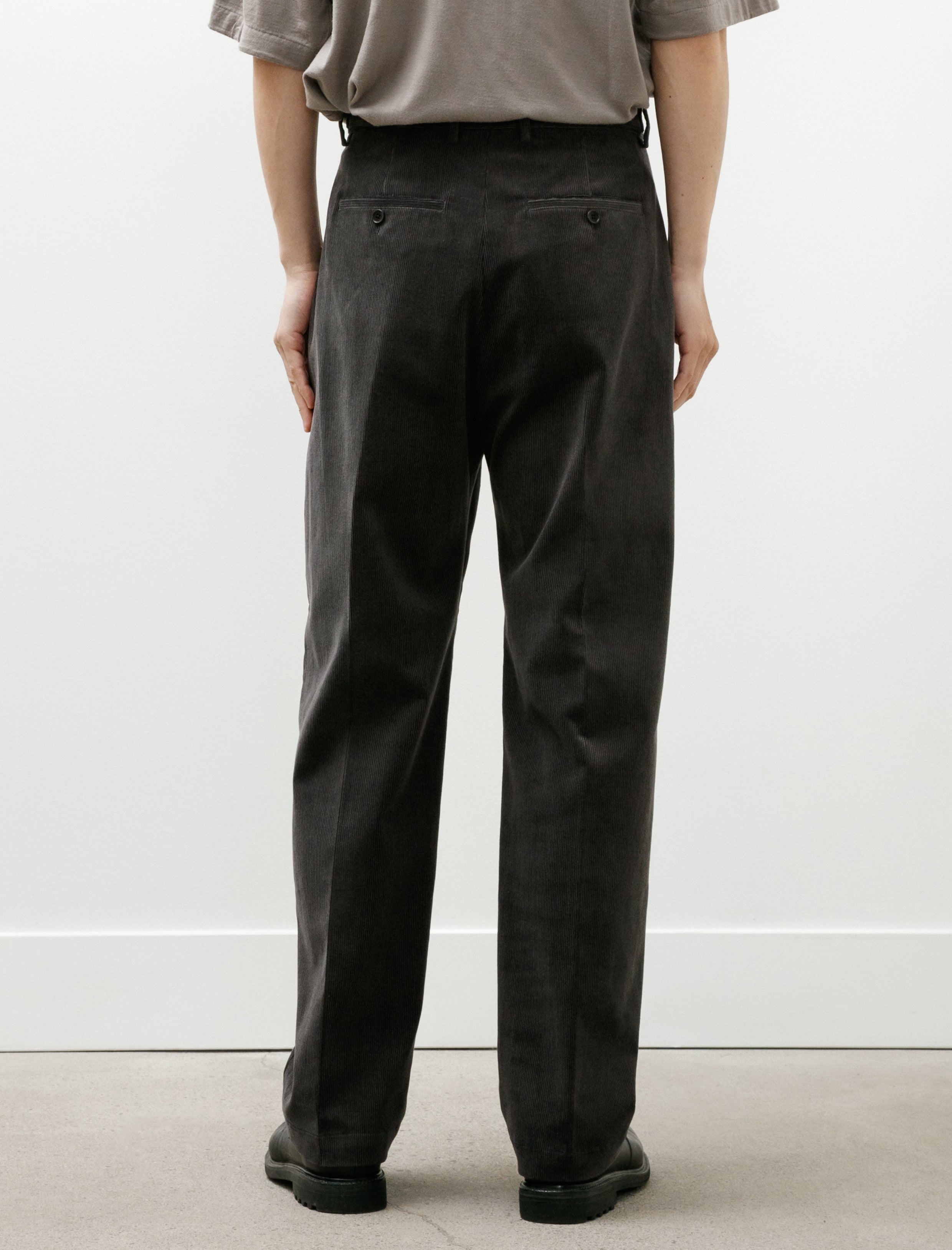 Salon C. Lundman Loose Corduroy Trousers Grey