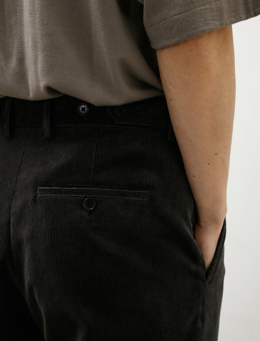 Loose Corduroy Trousers Grey - Image 7
