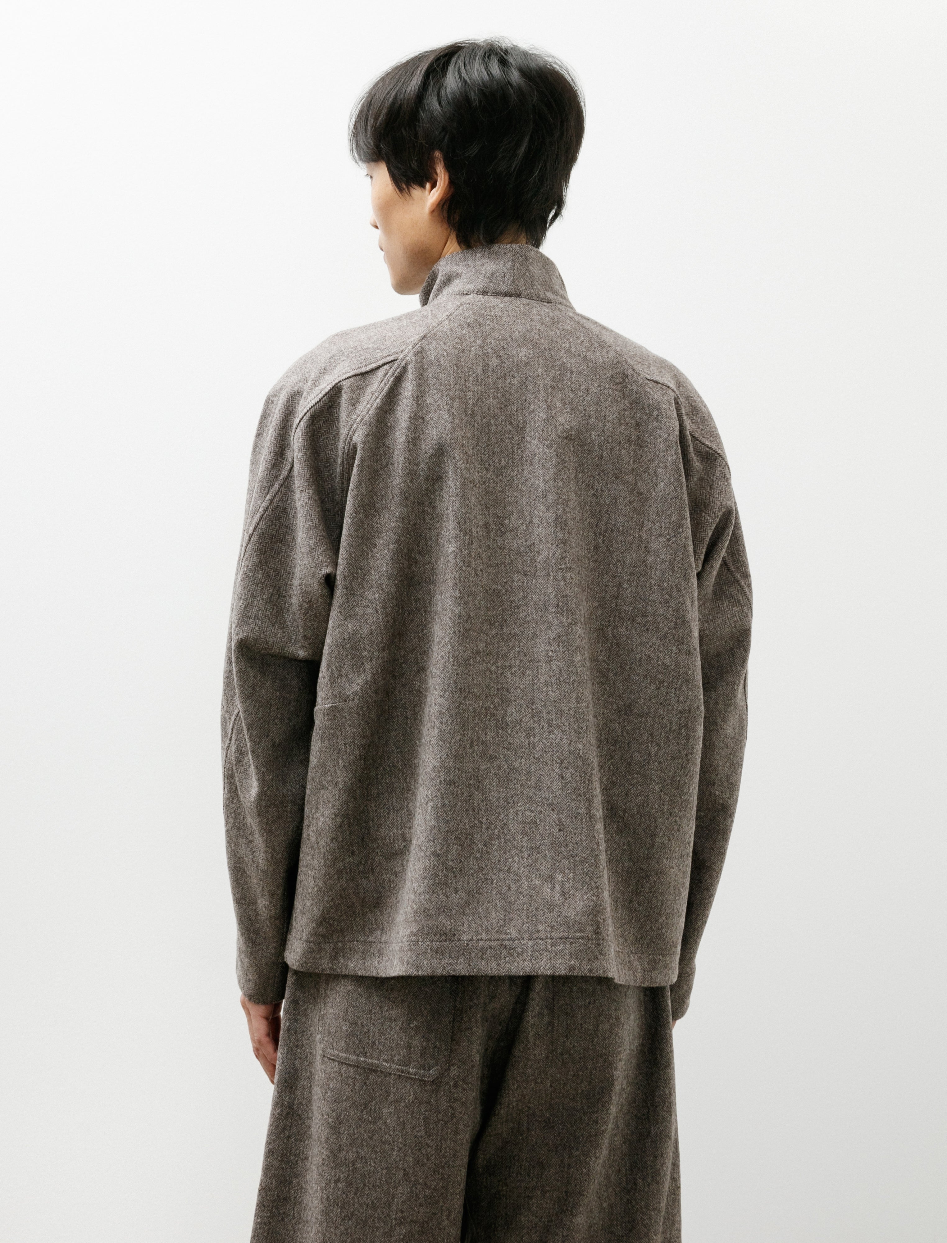 Unkruid Pickers Shirt Grey Herringbone Fine Loden