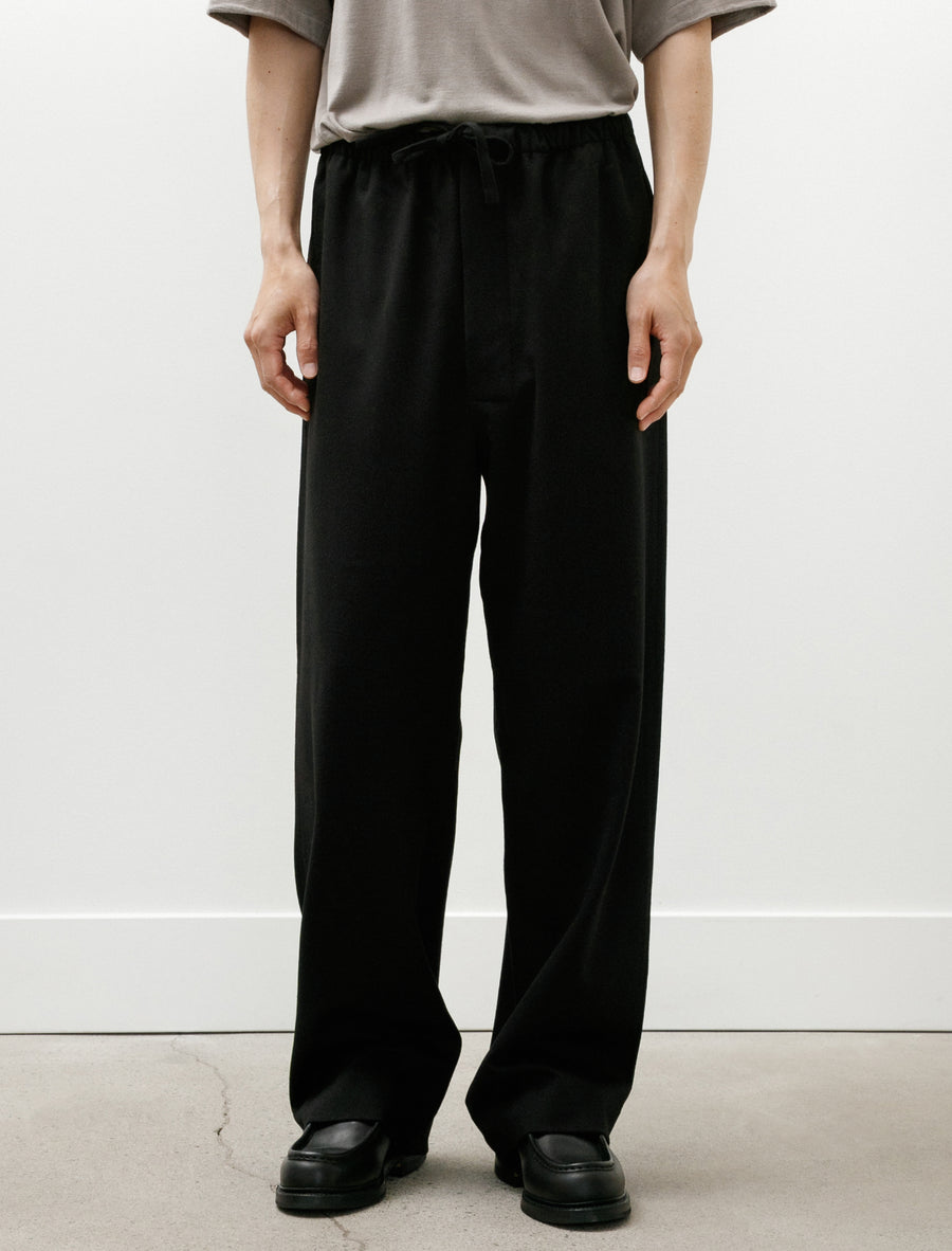 No.288 Heavy Wool Drawstring Trousers Black - Image 4