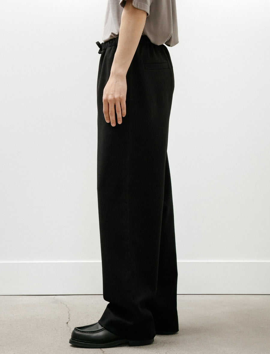 No.288 Heavy Wool Drawstring Trousers Black - Image 6