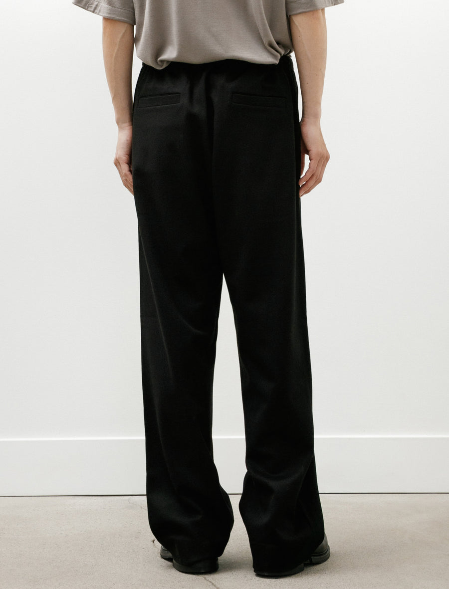 No.288 Heavy Wool Drawstring Trousers Black - Image 5