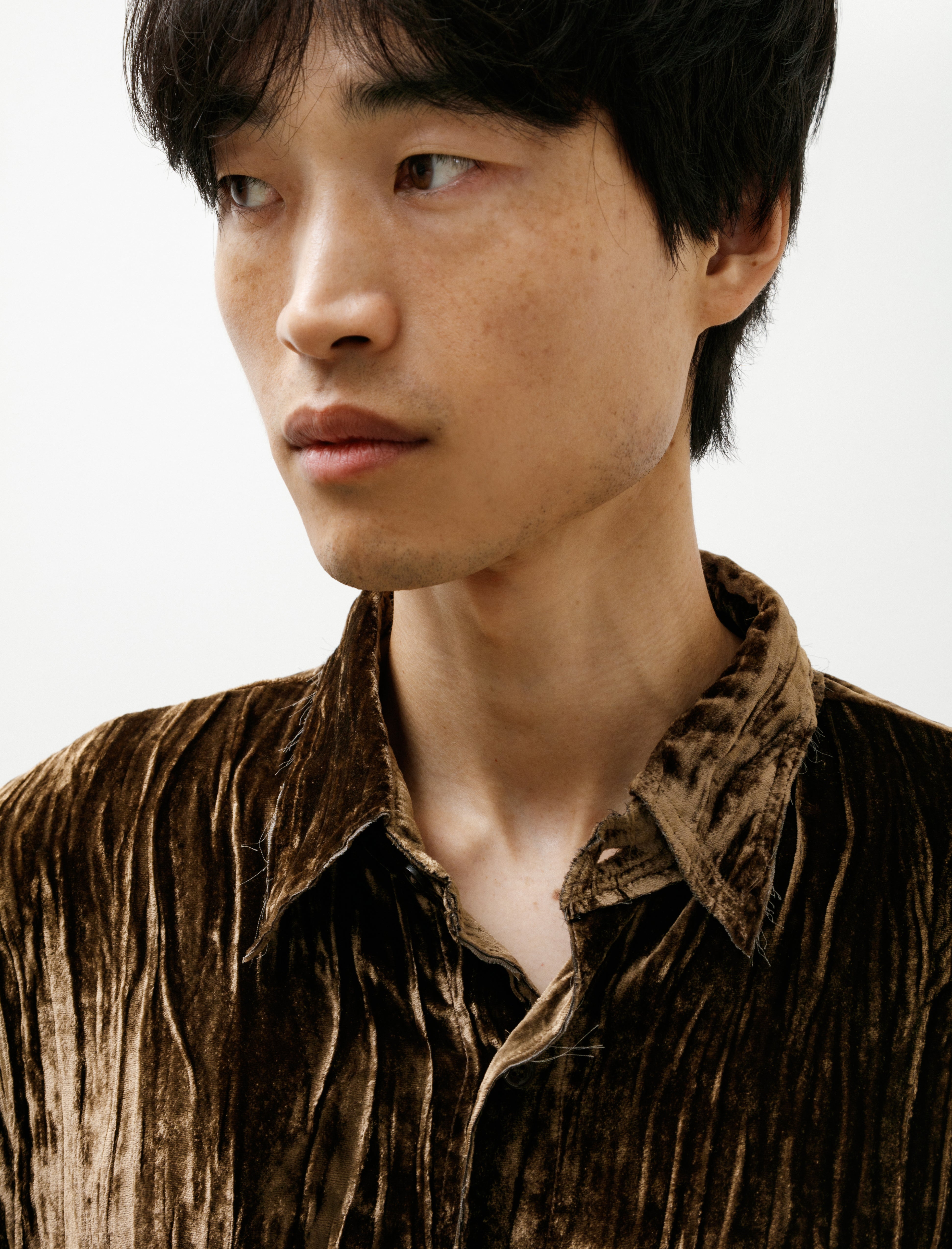 Gabriela Coll No.197 Silk Velvet Shirt Brown