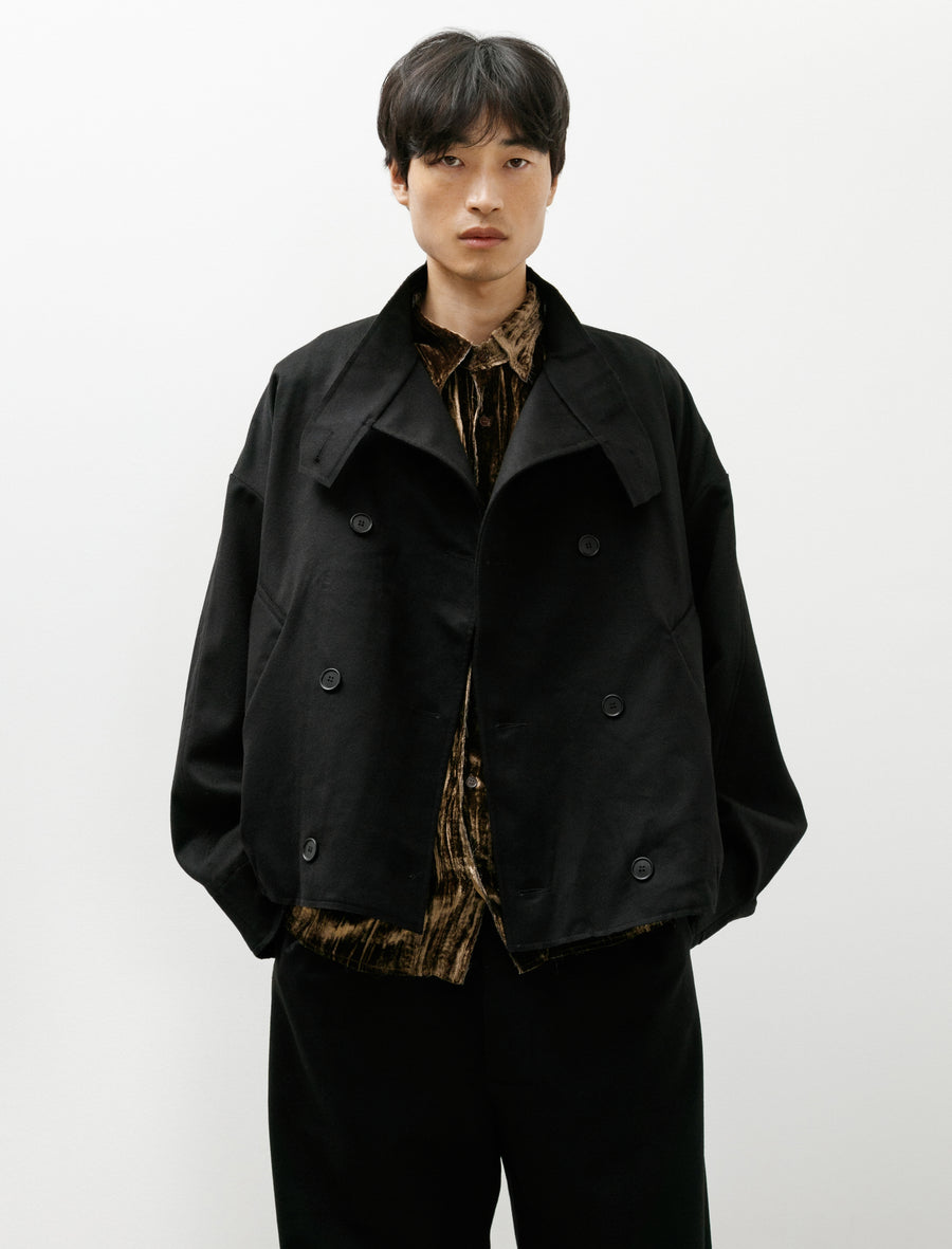 No.286 Cropped Oversized Jacket Black - Image 2