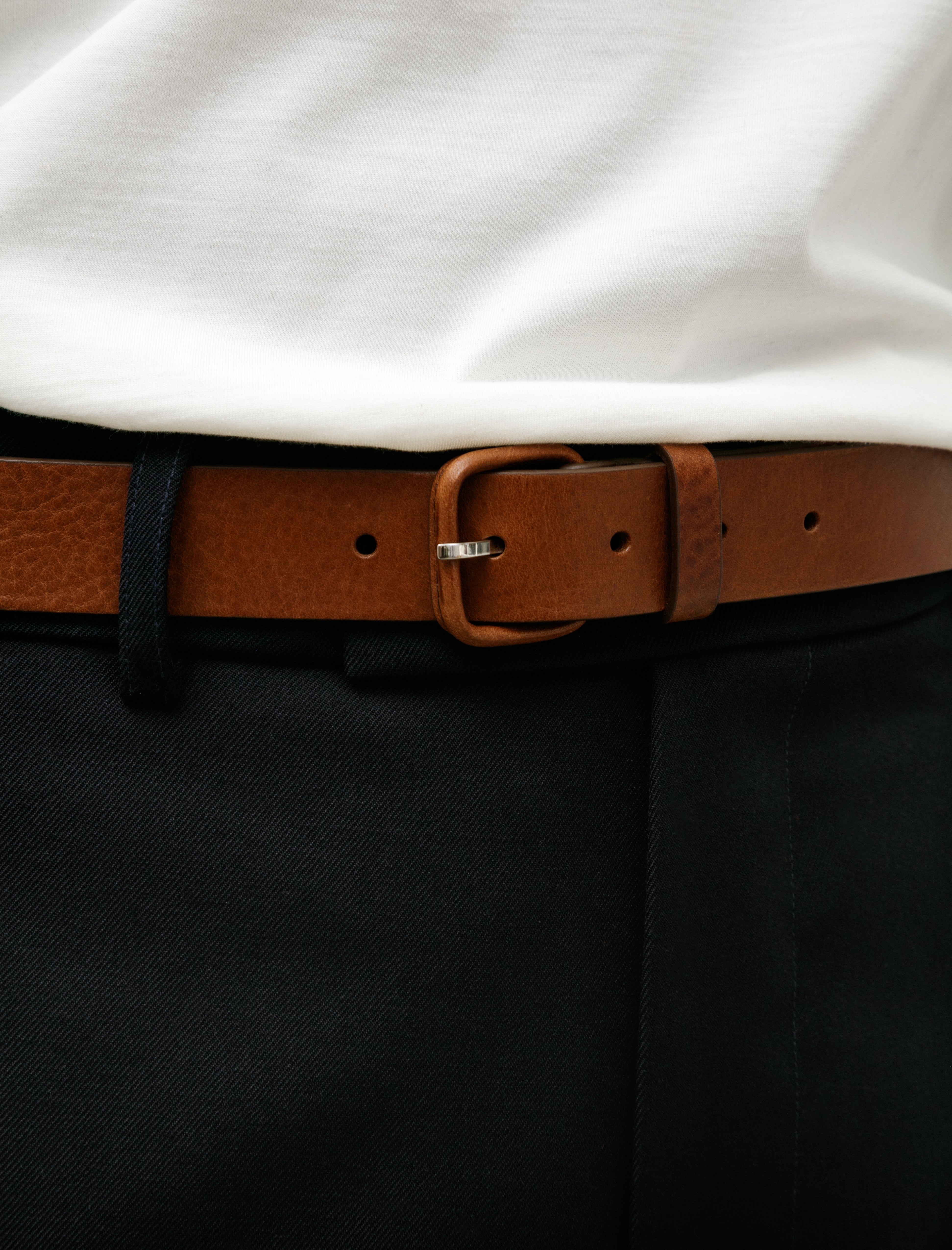 Arpenteur Logic Veg Tanned Leather Belt Brown
