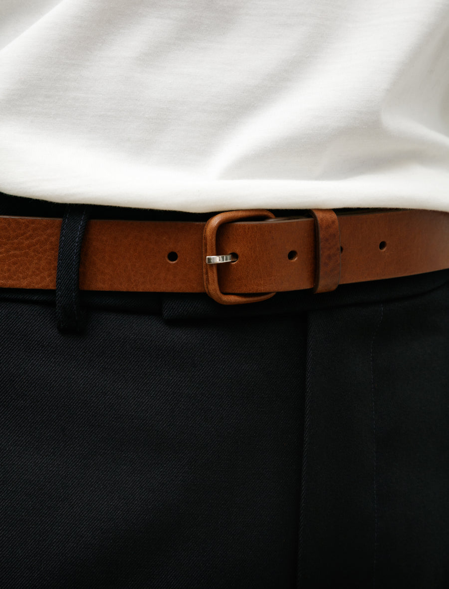 Logic Veg Tanned Leather Belt Brown - Image 2