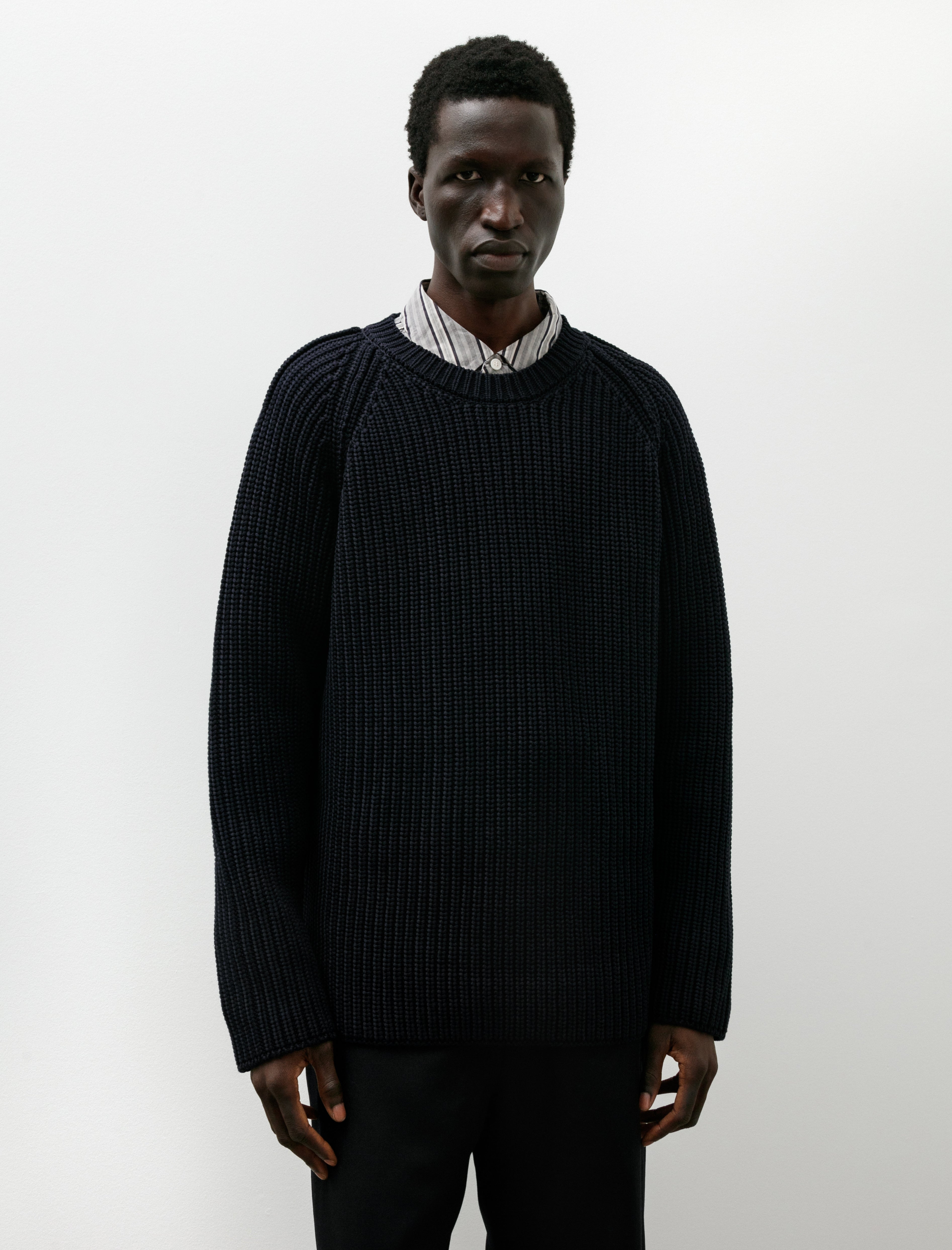 Casey Casey Pannochia Sweater Crepe Cotton Navy