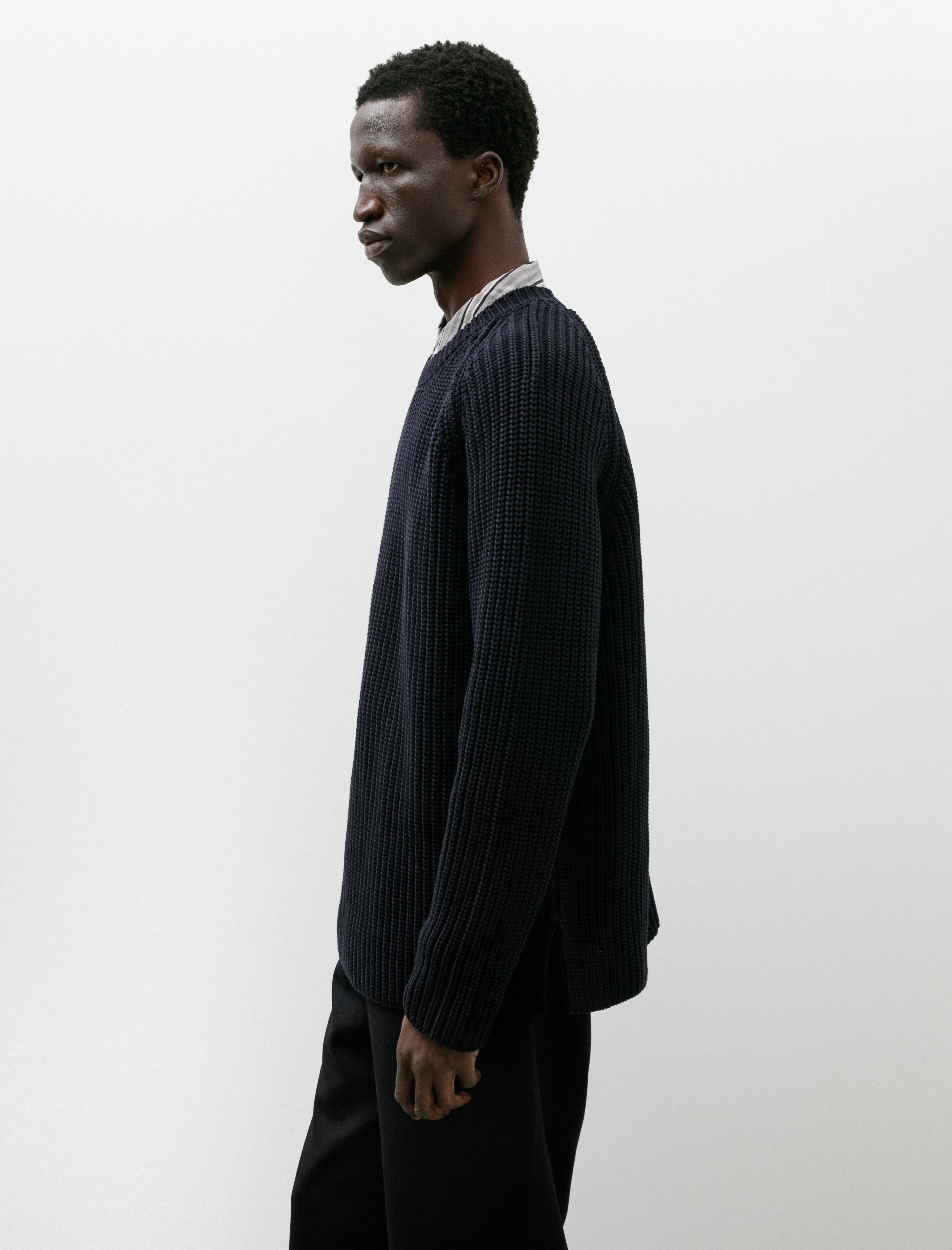 Casey Casey Pannochia Sweater Crepe Cotton Navy