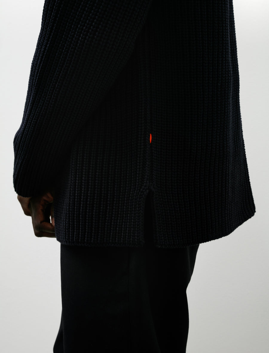 Pannochia Sweater Crepe Cotton Navy - Image 5