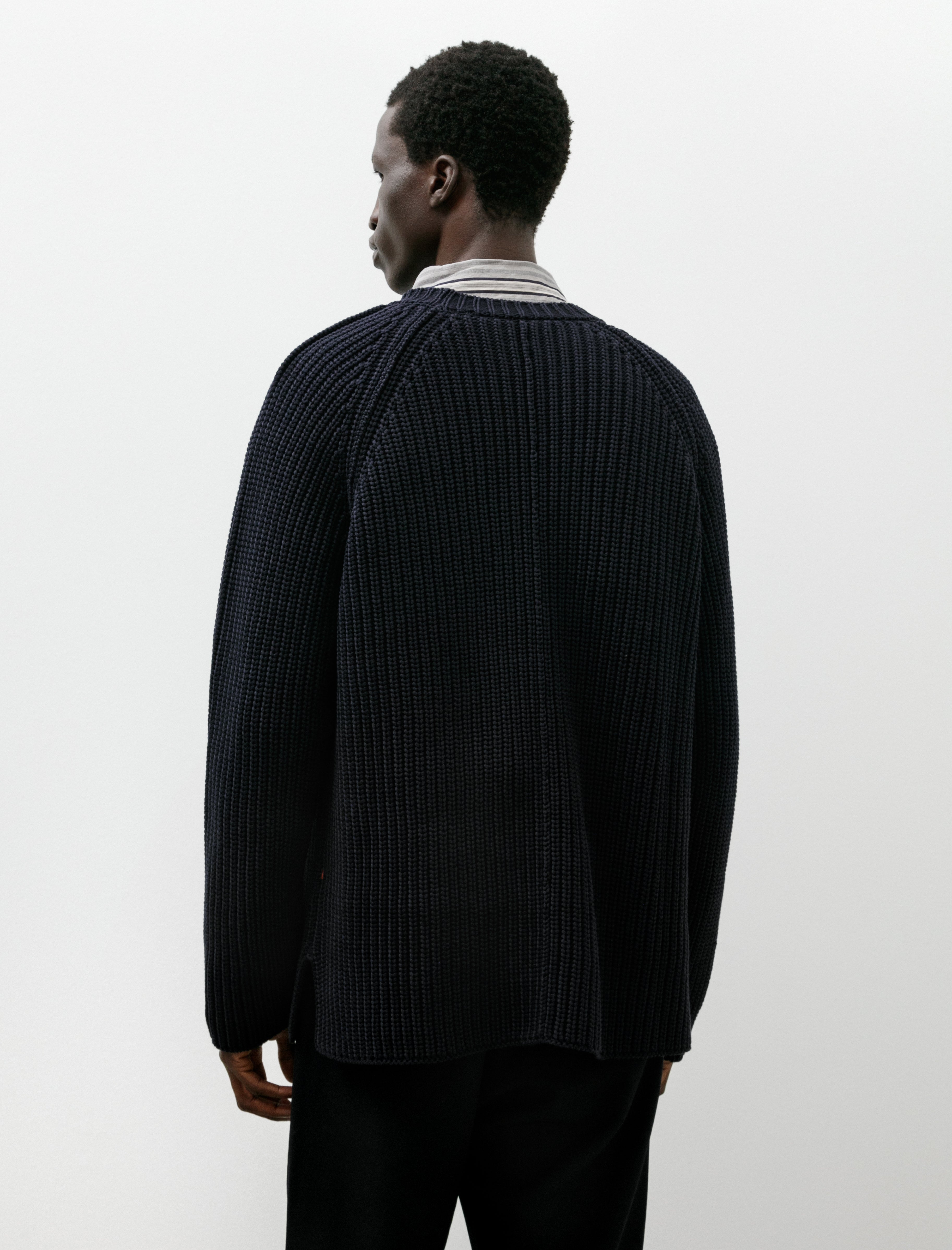 Casey Casey Pannochia Sweater Crepe Cotton Navy