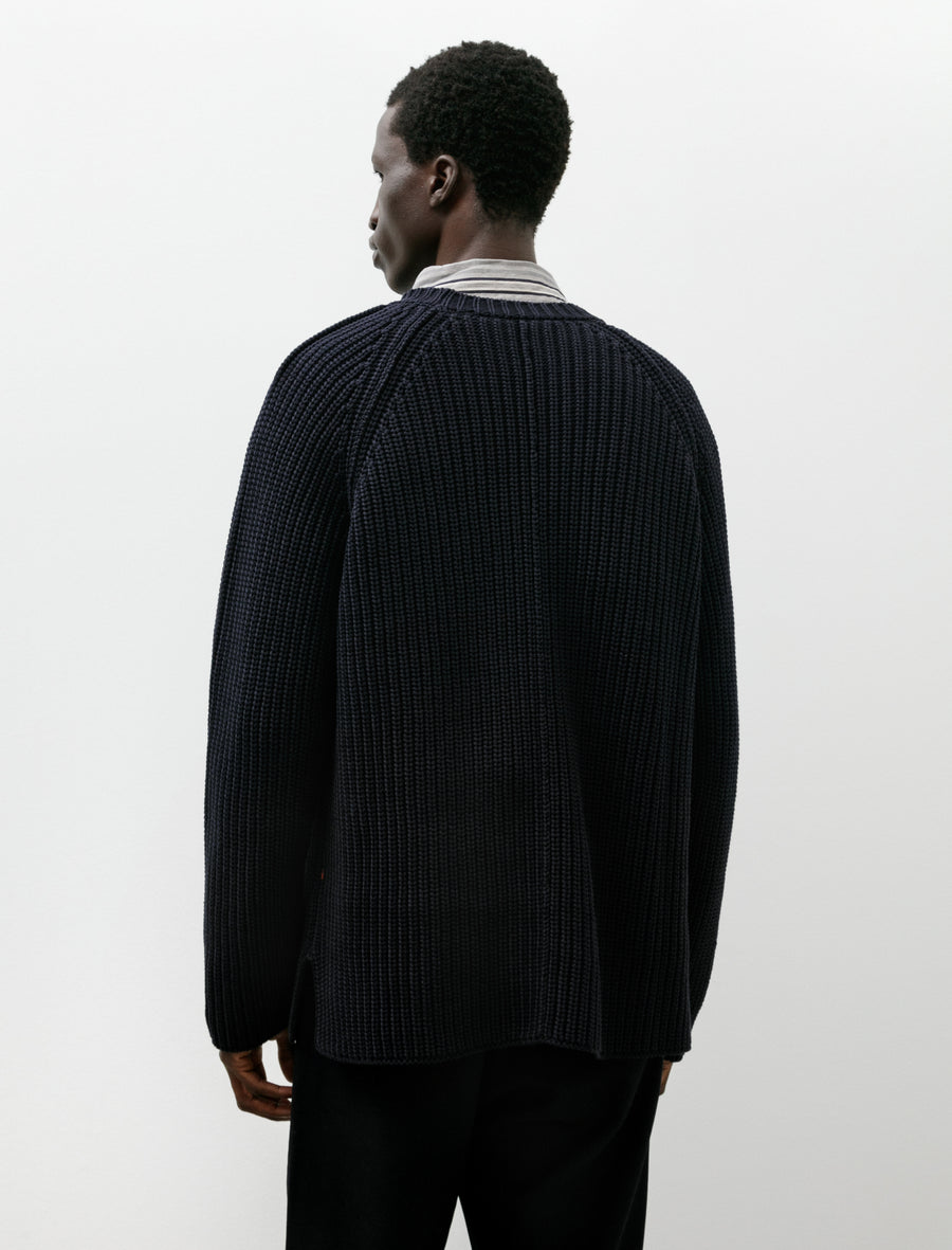 Pannochia Sweater Crepe Cotton Navy - Image 2