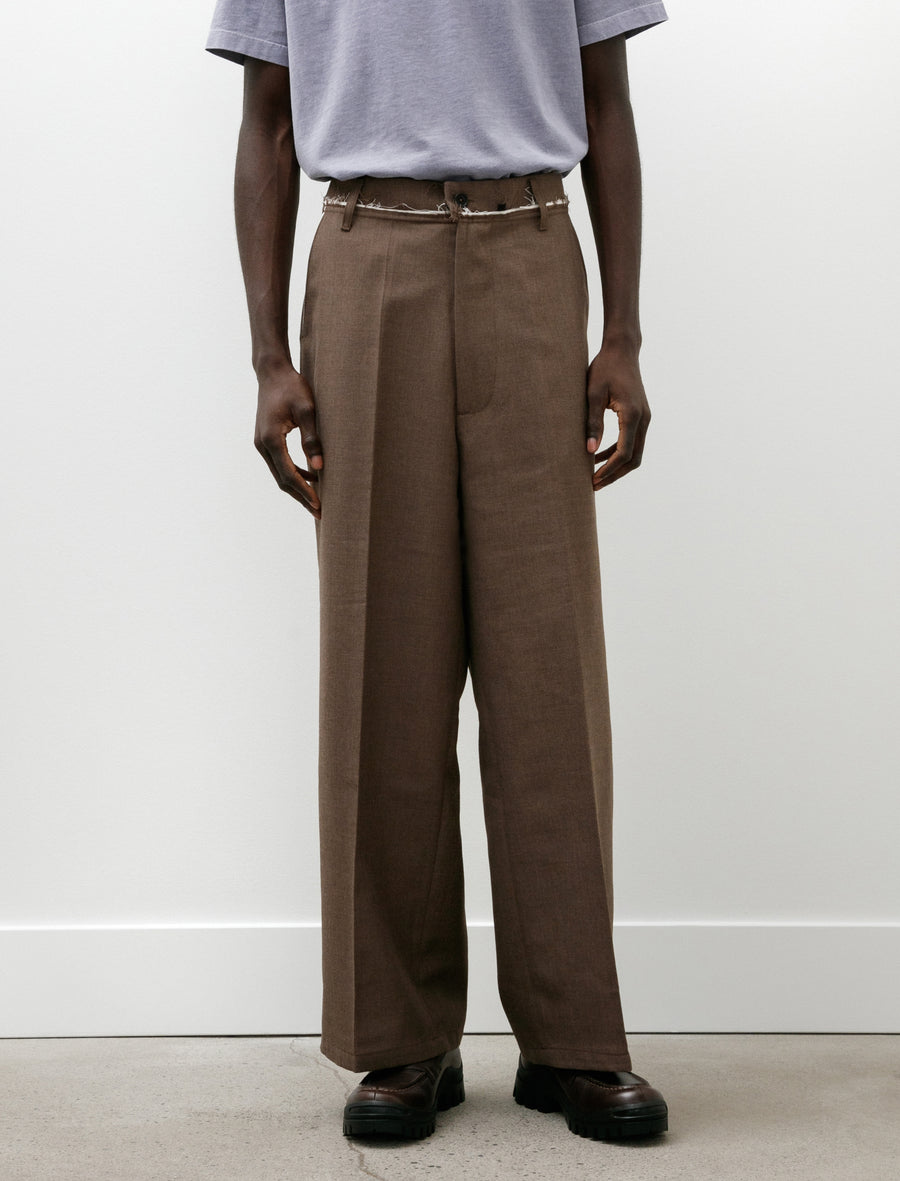Straight Slack Poly Wool Twill Brown - Image 4