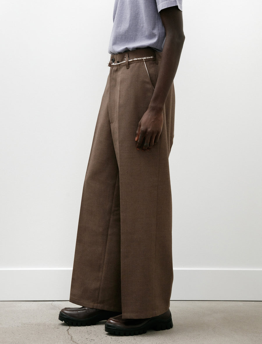 Straight Slack Poly Wool Twill Brown - Image 6