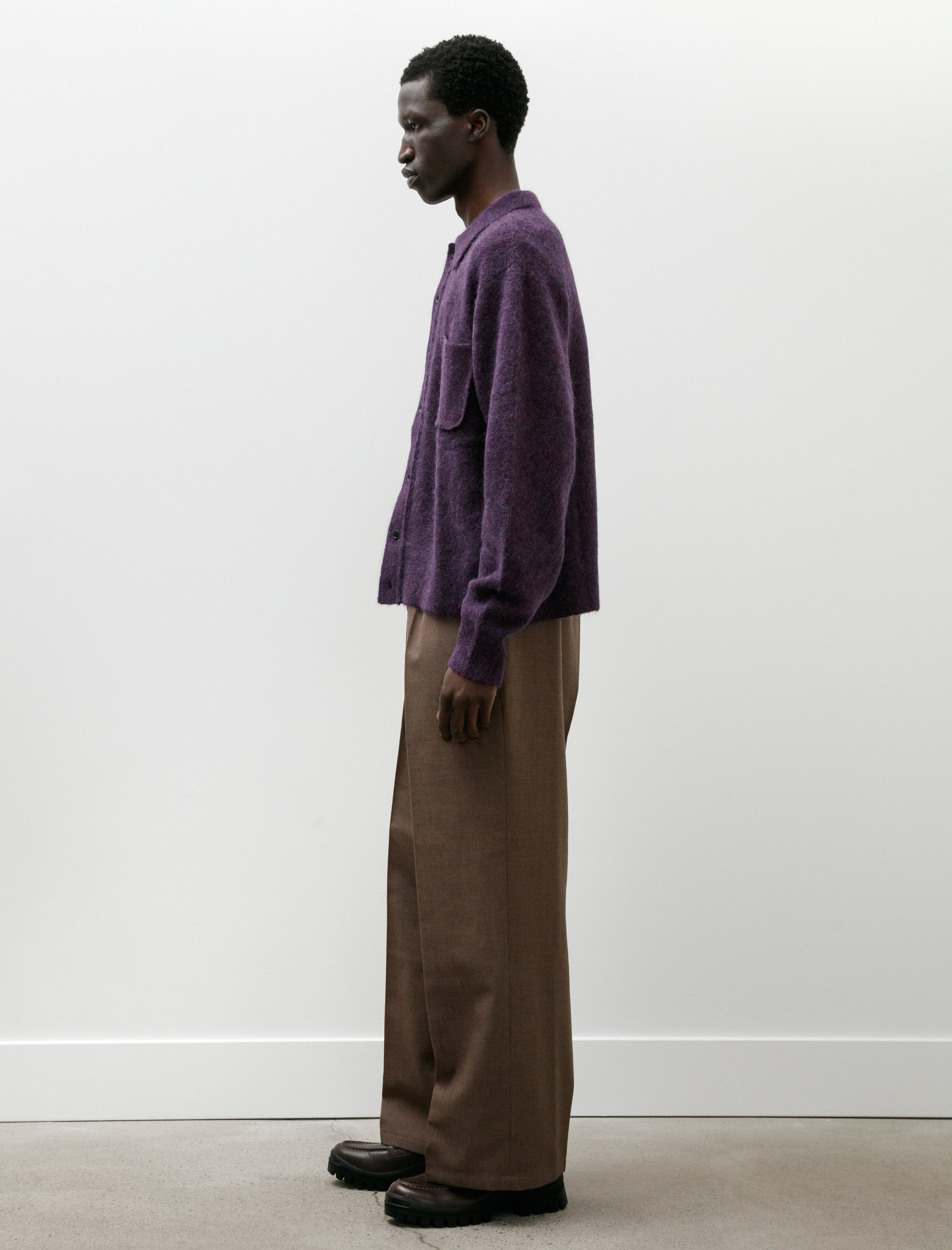 Camiel Fortgens Straight Slack Poly Wool Twill Brown