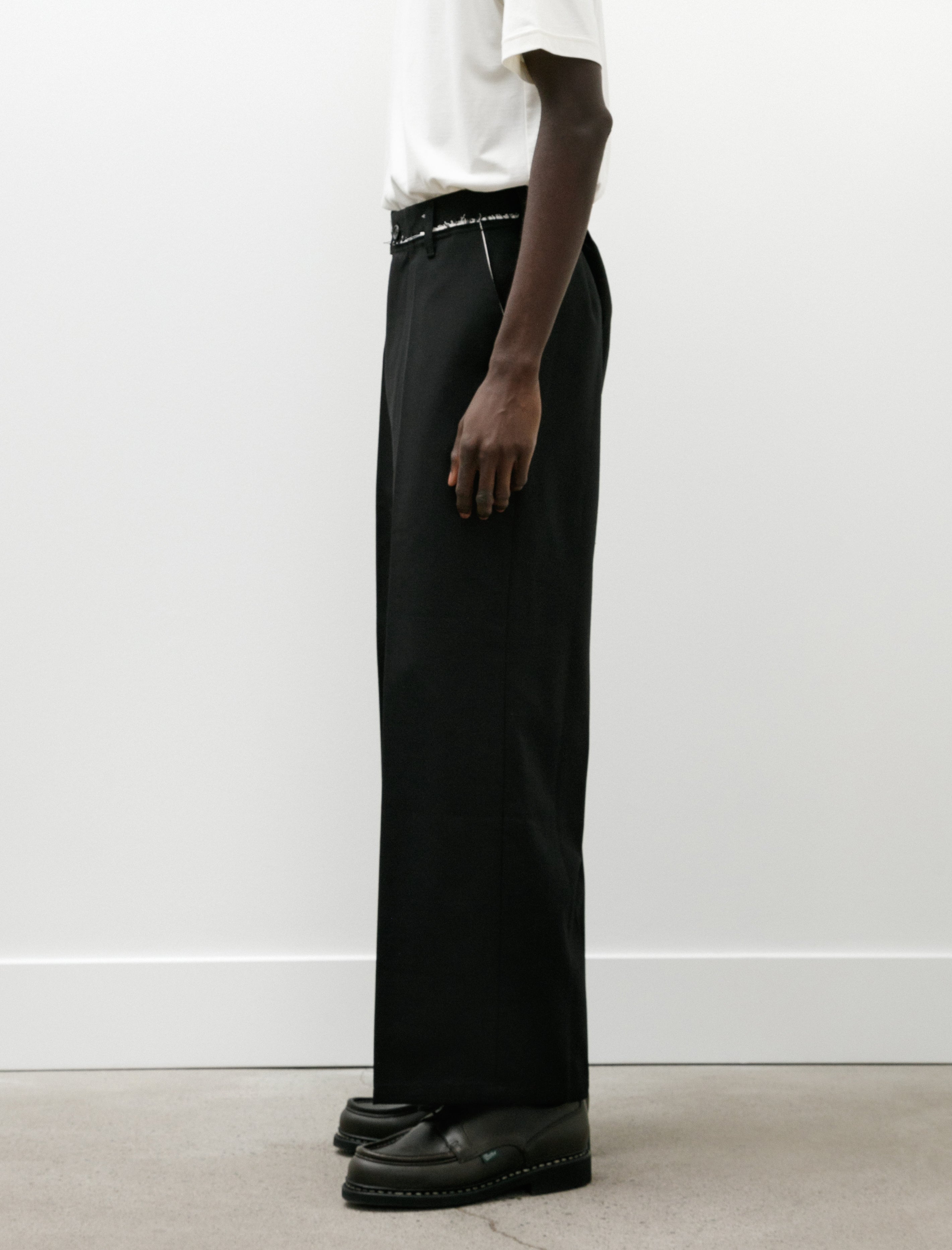 Camiel Fortgens Straight Slack Poly Wool Twill Black