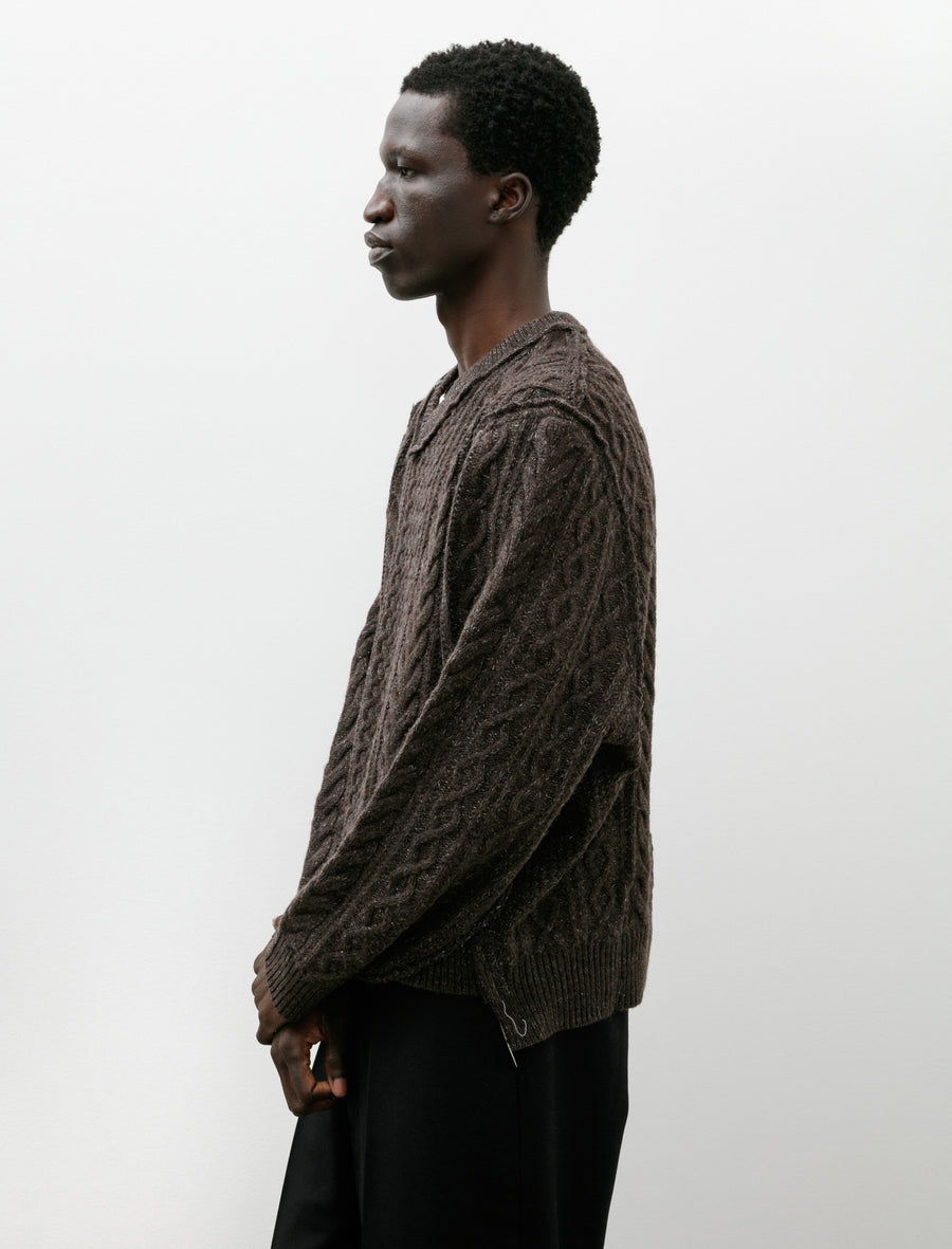 Frankenstein Cable Knit Natural Brown Glitter - Image 3