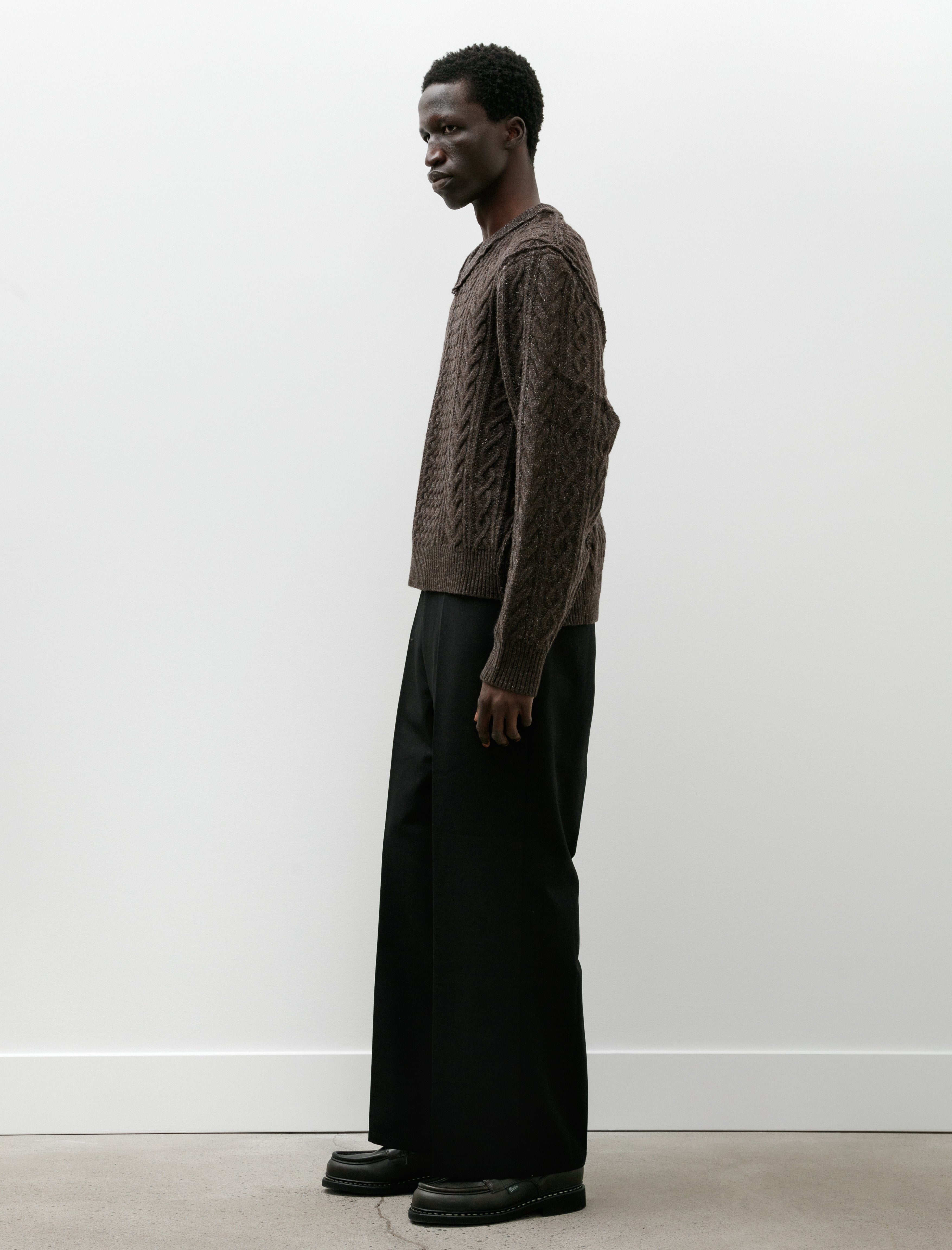 Camiel Fortgens Straight Slack Poly Wool Twill Black