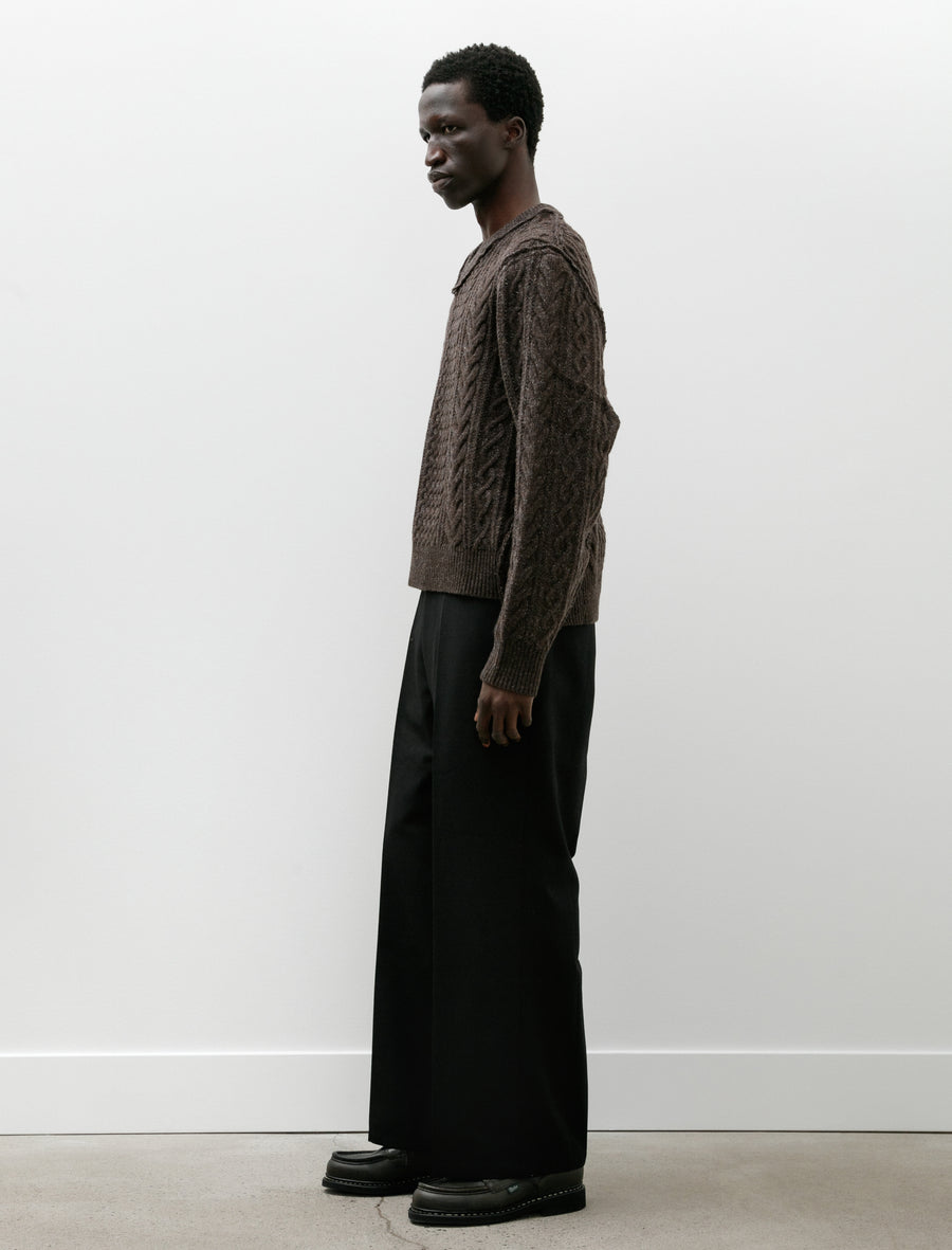 Straight Slack Poly Wool Twill Black - Image 3