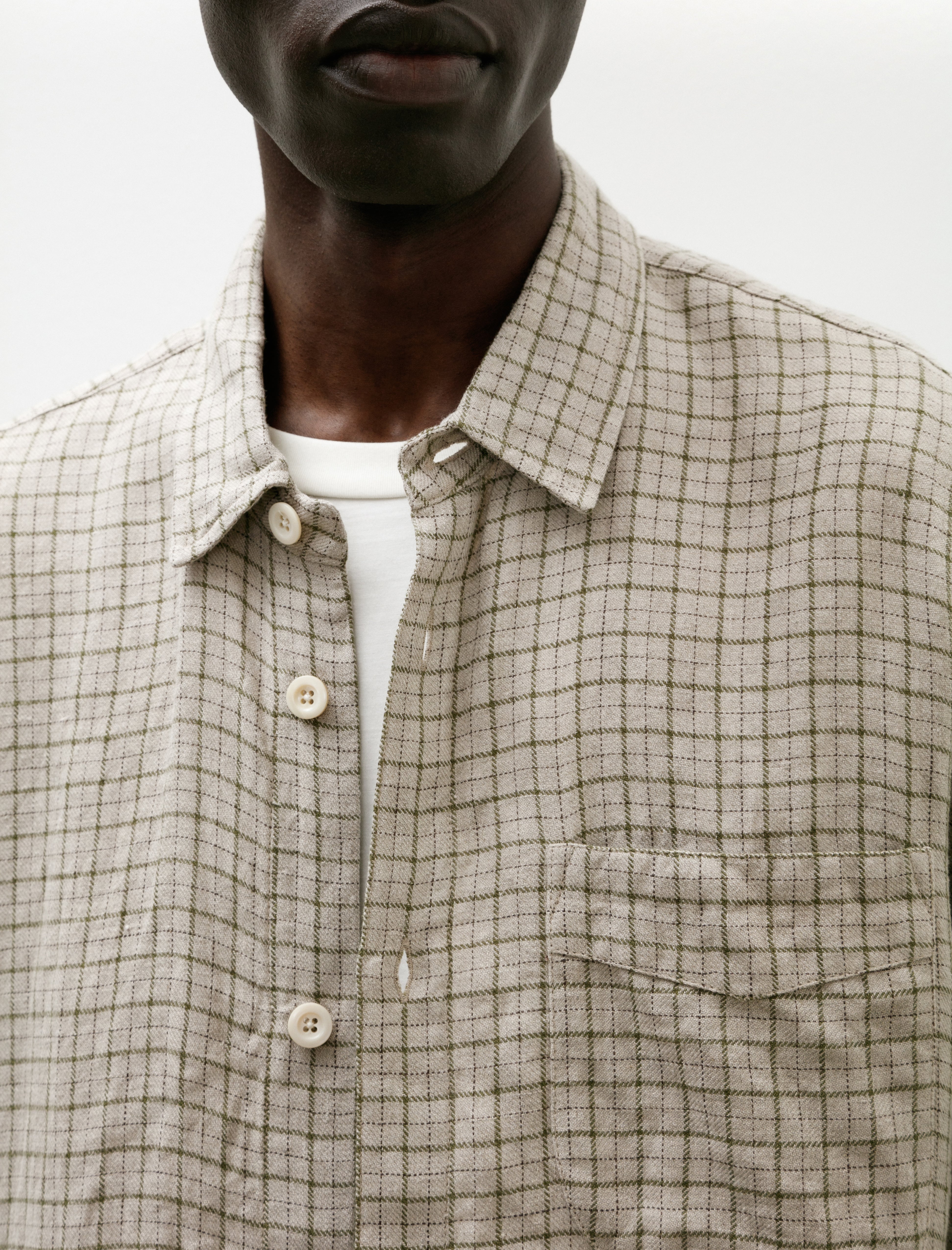 Conkers Relaxed Farmer Shirt Linen Spore