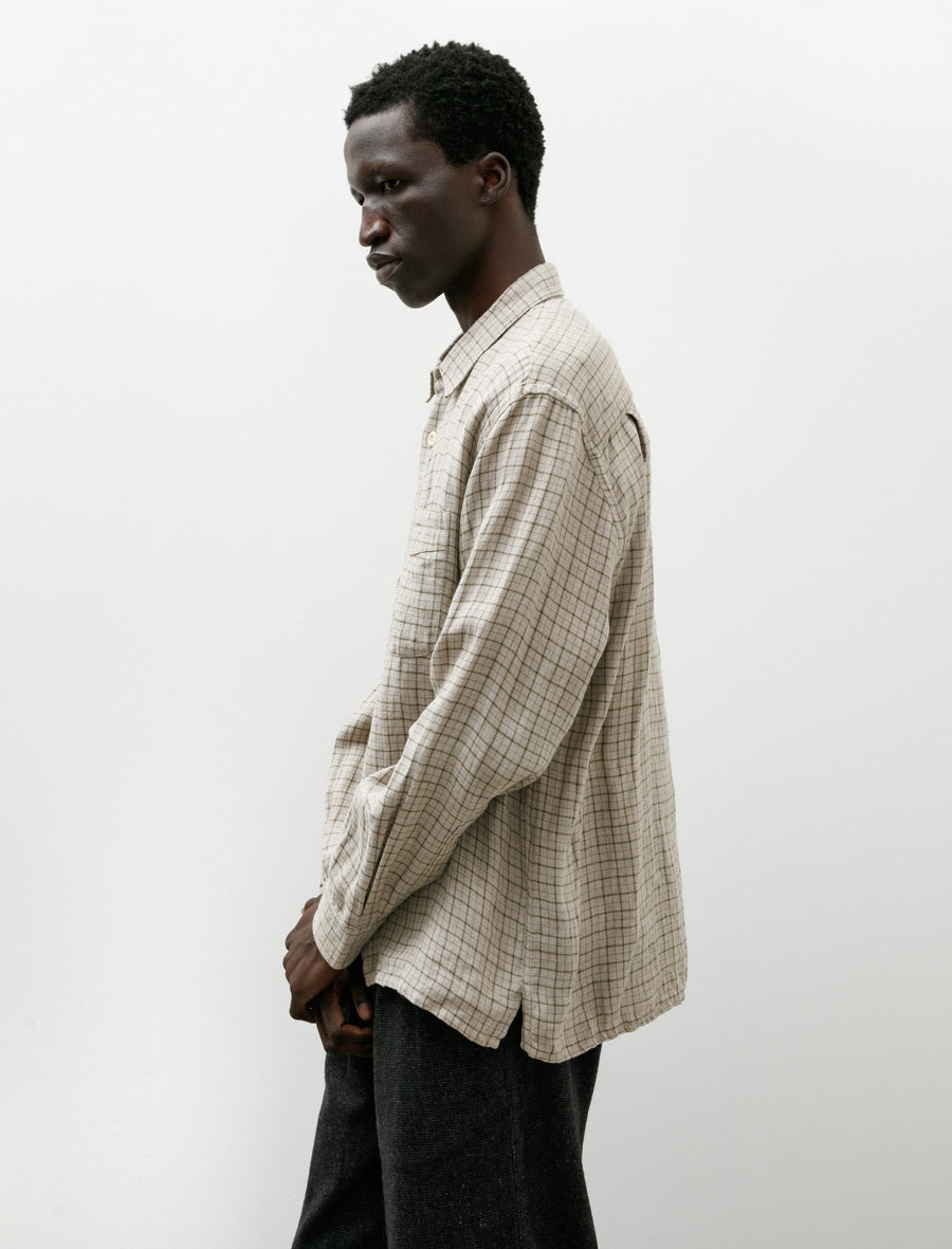 Relaxed Farmer Shirt Linen Spore - Image 3