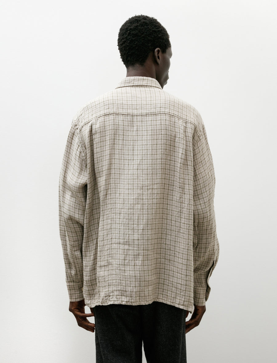 Relaxed Farmer Shirt Linen Spore - Image 2