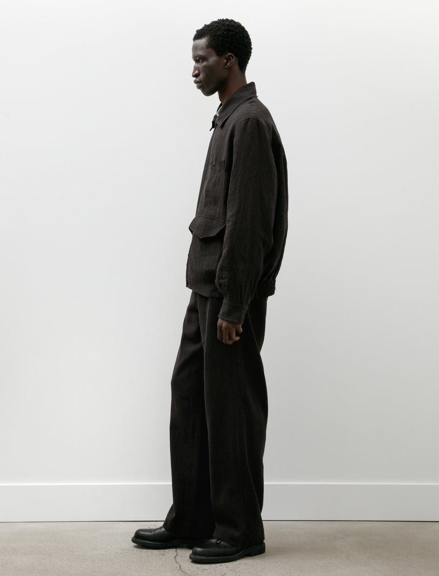 Tavern Trouser Ramie Cotton Charcoal - Image 3