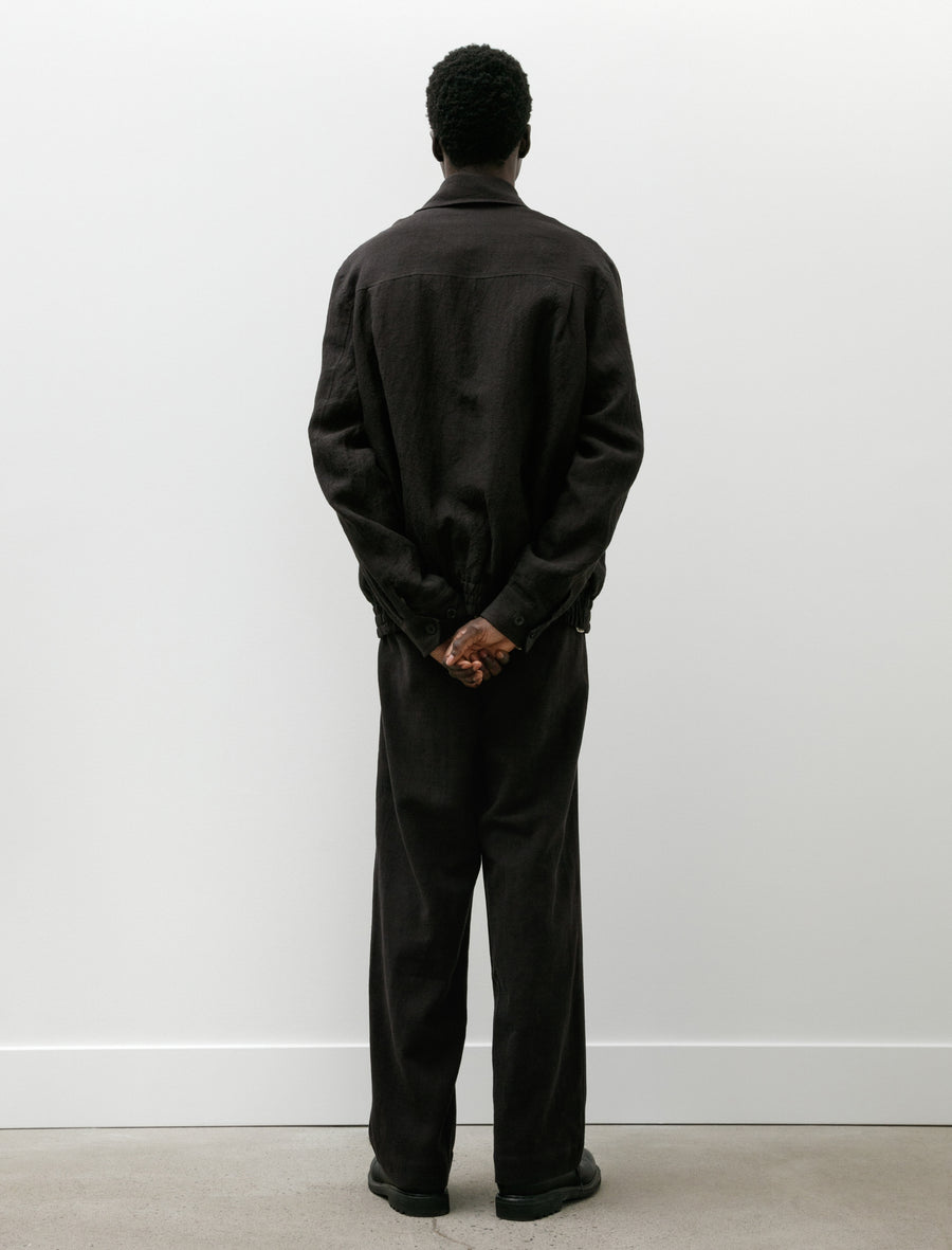 Tavern Trouser Ramie Cotton Charcoal - Image 2