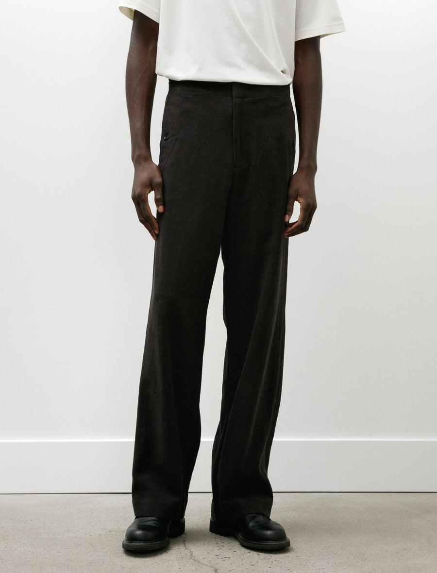 Tavern Trouser Ramie Cotton Charcoal - Image 4