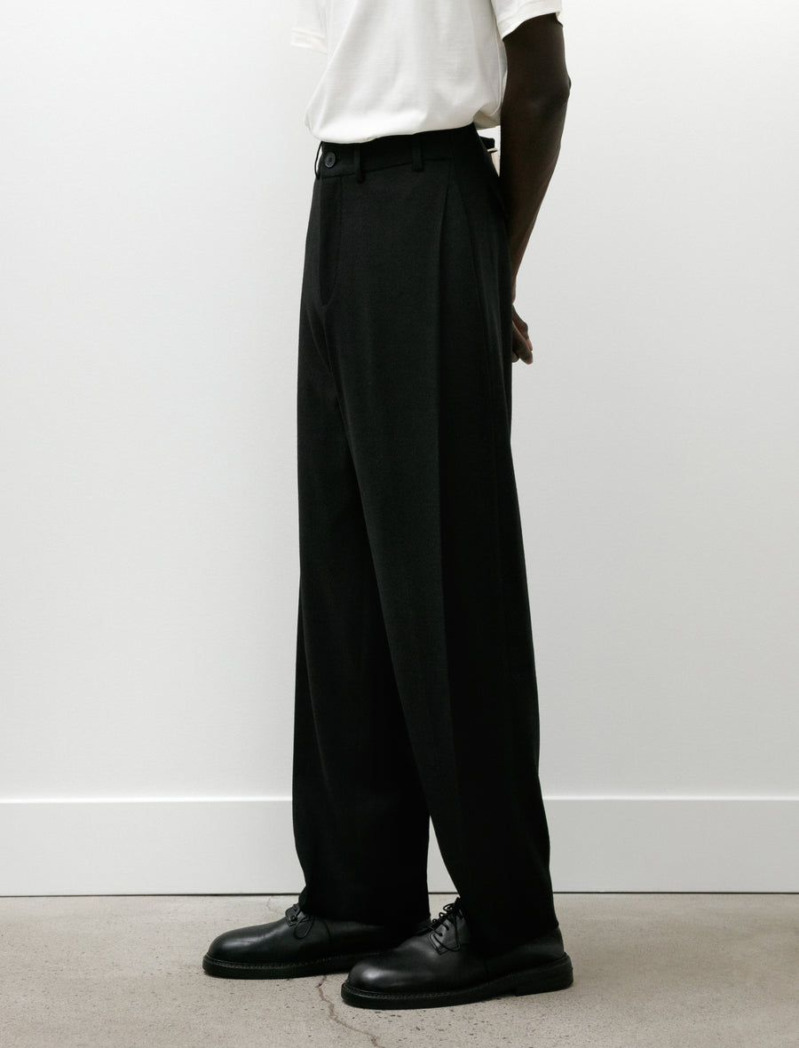 LB-3-DP Trousers Wool Crepe Black - Image 6