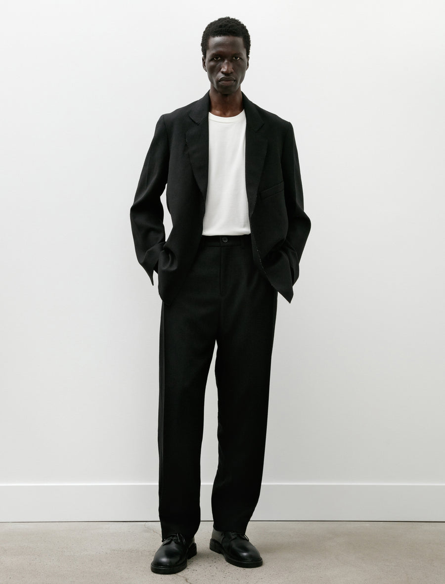 LB-3-DP Trousers Wool Crepe Black - Image 1